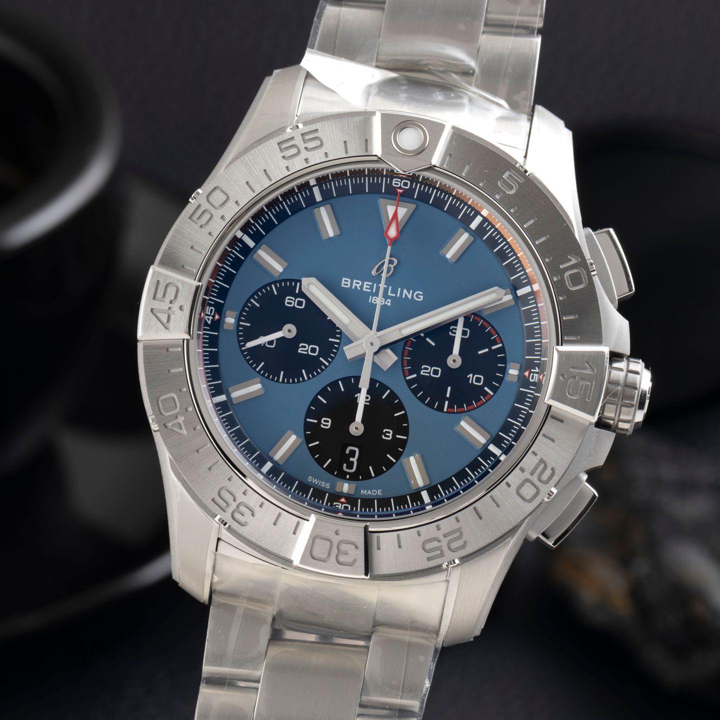 Breitling Avenger AB0147101C1A1 (Onbekend (willekeurig serienummer)) - Blauw wijzerplaat 44mm Staal (3/8)