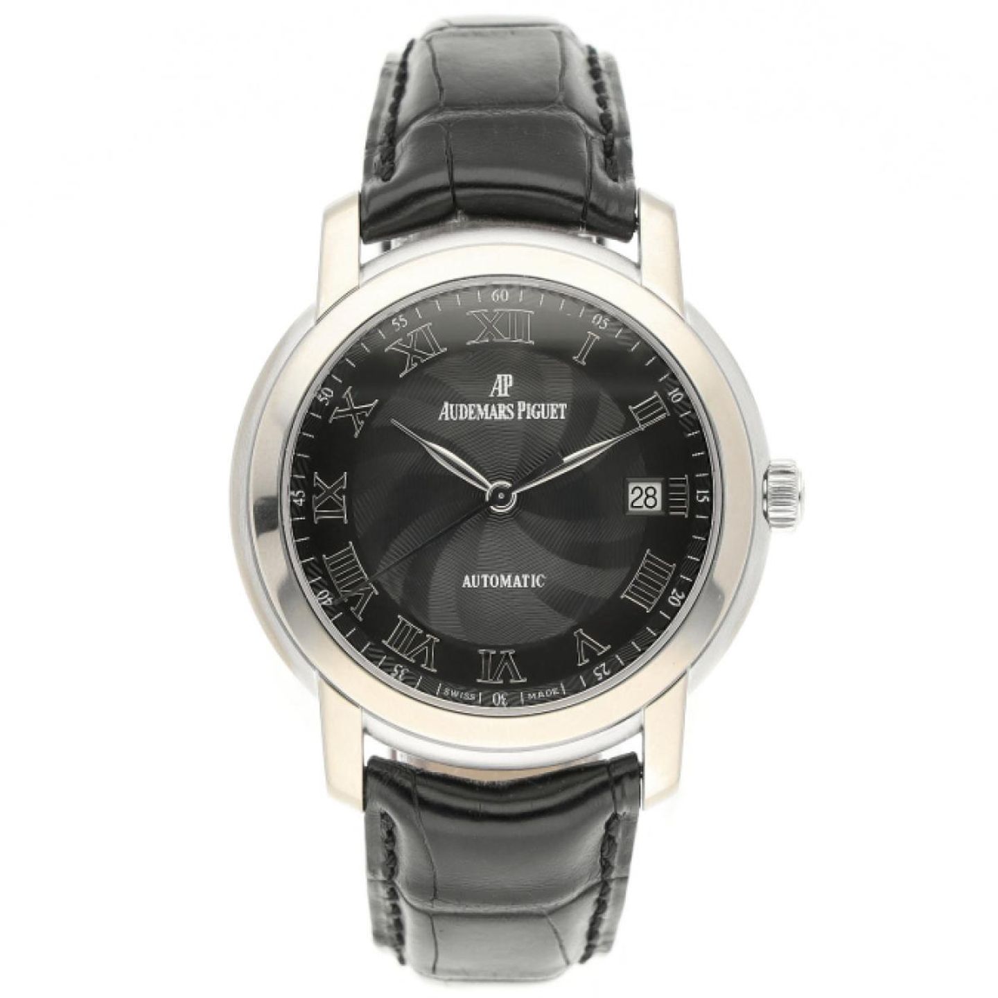 Audemars Piguet Jules Audemars 15120BC.OO.A002CR.03 (2007) - Black dial 39 mm White Gold case (1/8)