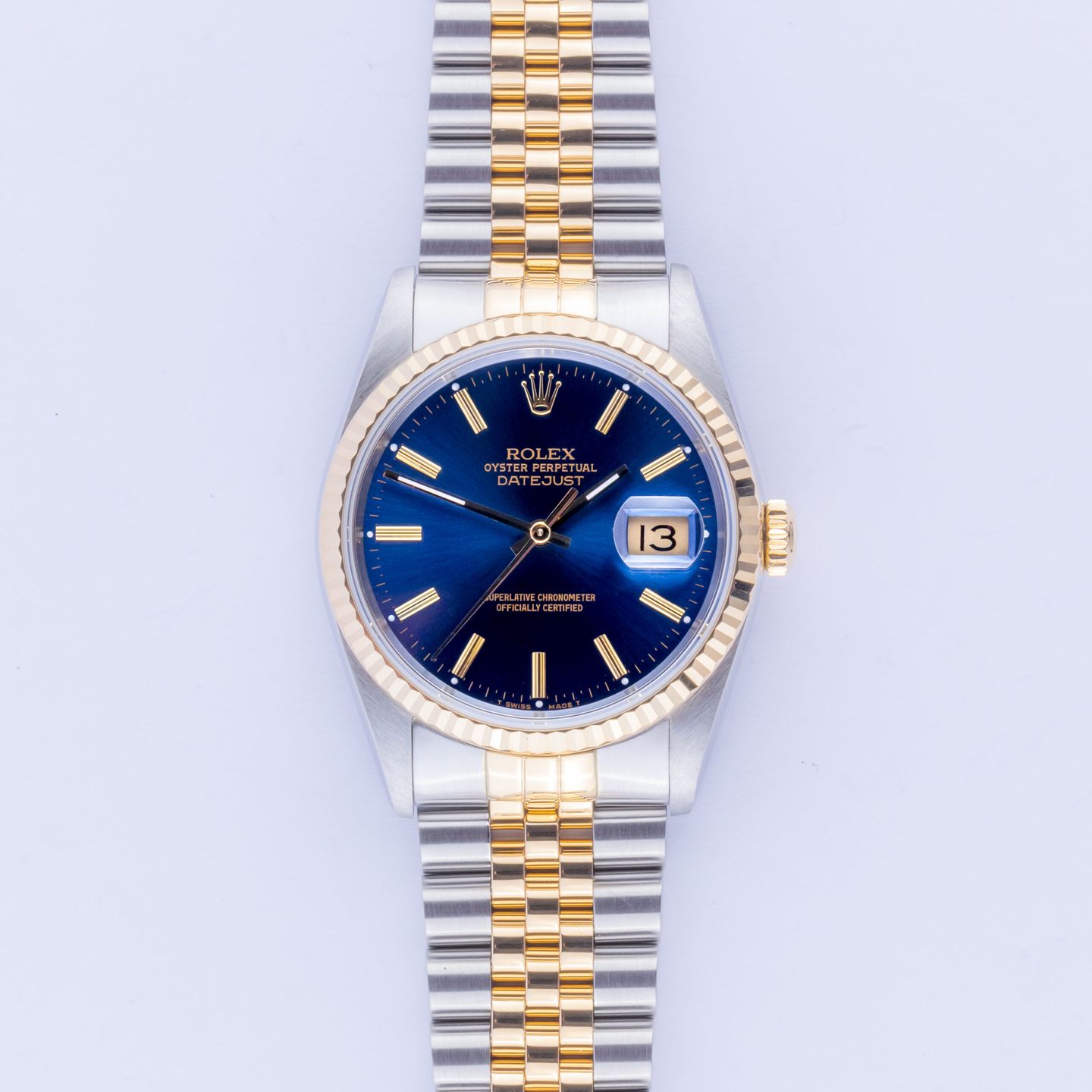 Rolex Datejust 36 16233 (1991) - 36 mm Gold/Steel case (3/8)