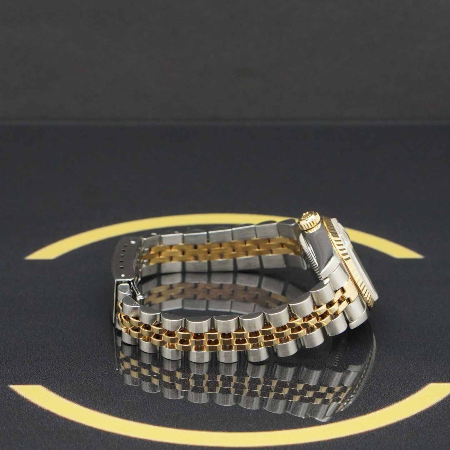 Rolex Lady-Datejust 69173 (1995) - Orange dial 26 mm Gold/Steel case (6/7)