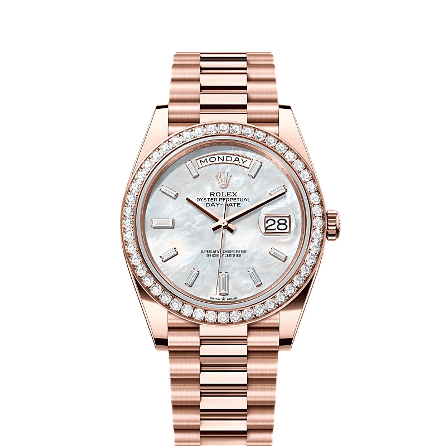 Rolex Day-Date 40 228345RBR (2025) - White dial 40 mm Rose Gold case (1/1)