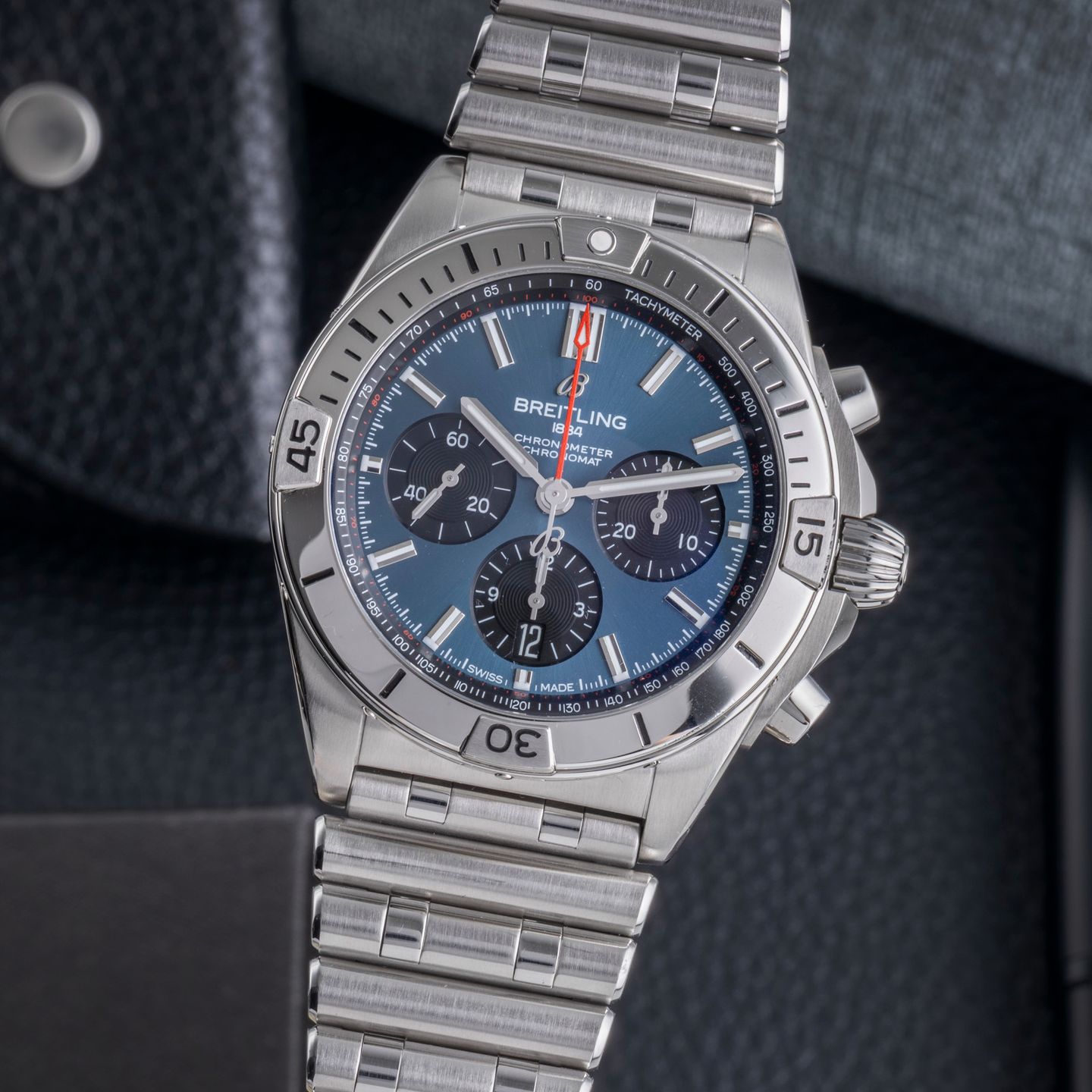 Breitling Chronomat 42 AB0134101C1A1 (Unknown (random serial)) - Blue dial 42 mm Steel case (3/8)