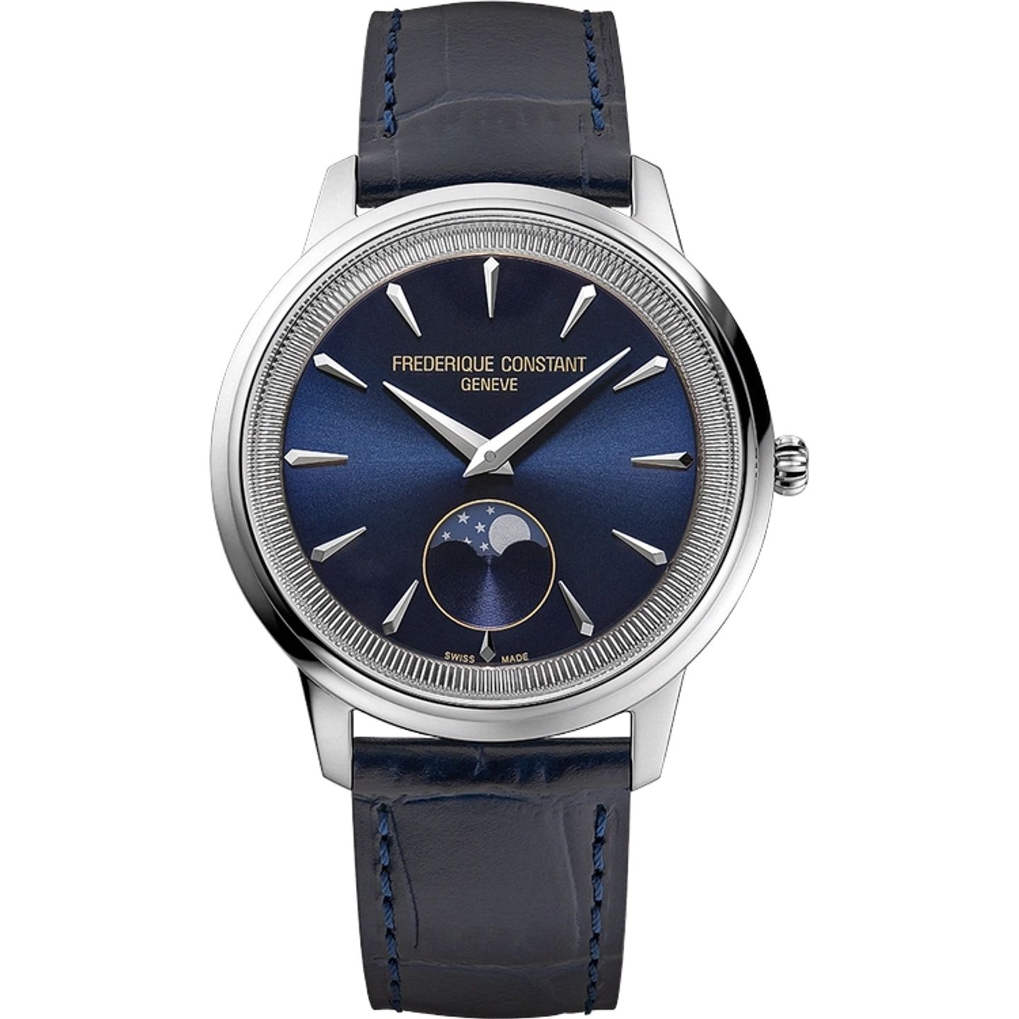 Frederique Constant Classics Moonphase FC-206N3S6 (2025) - Blauw wijzerplaat 37mm Staal (1/1)