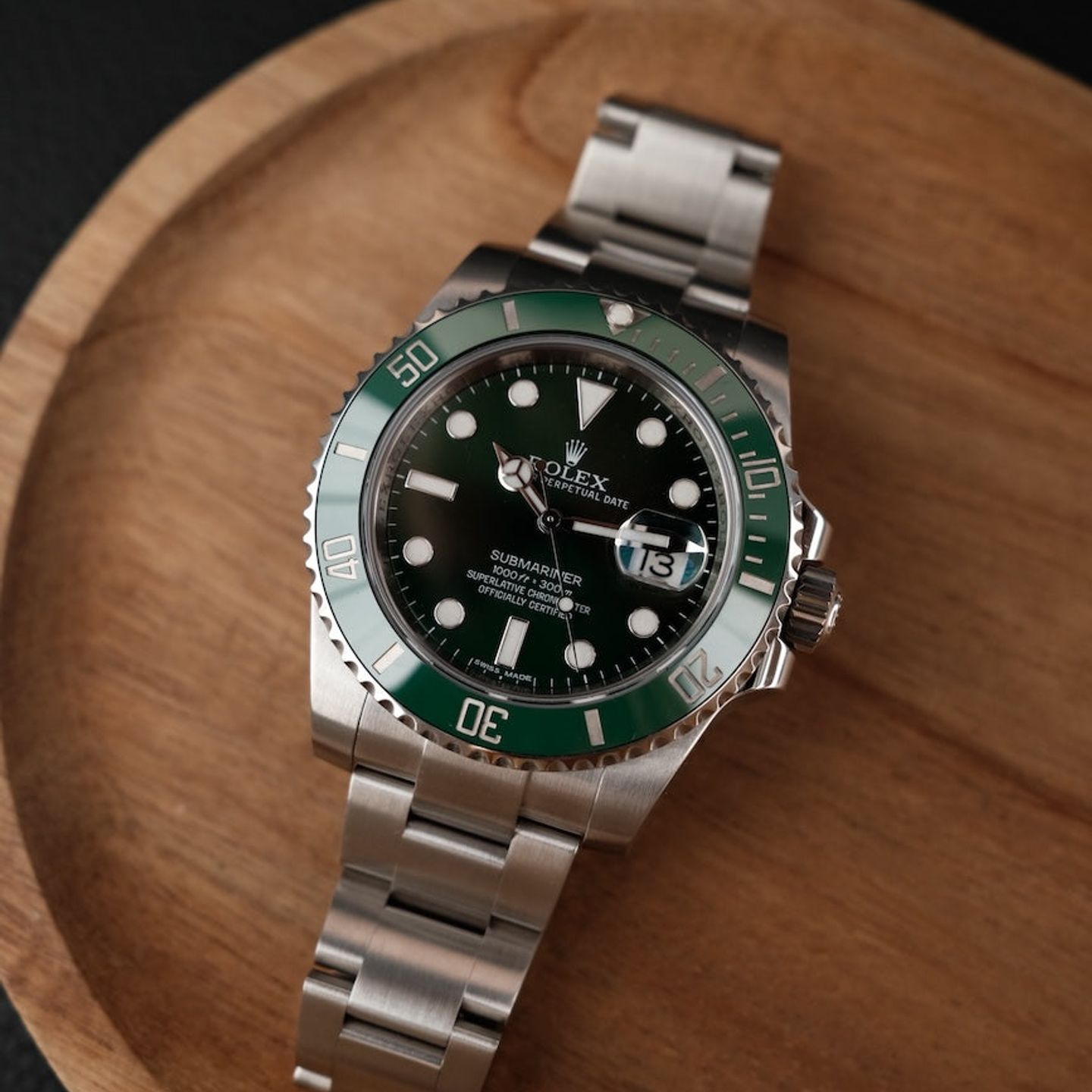 Rolex Submariner Date 116610LV (2014) - Green dial 40 mm Steel case (5/8)