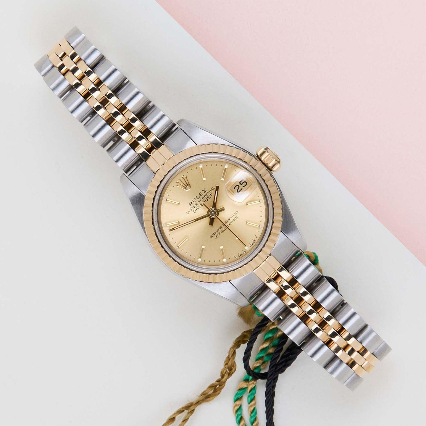 Rolex Lady-Datejust 69173 (1992) - 26mm Goud/Staal (1/8)