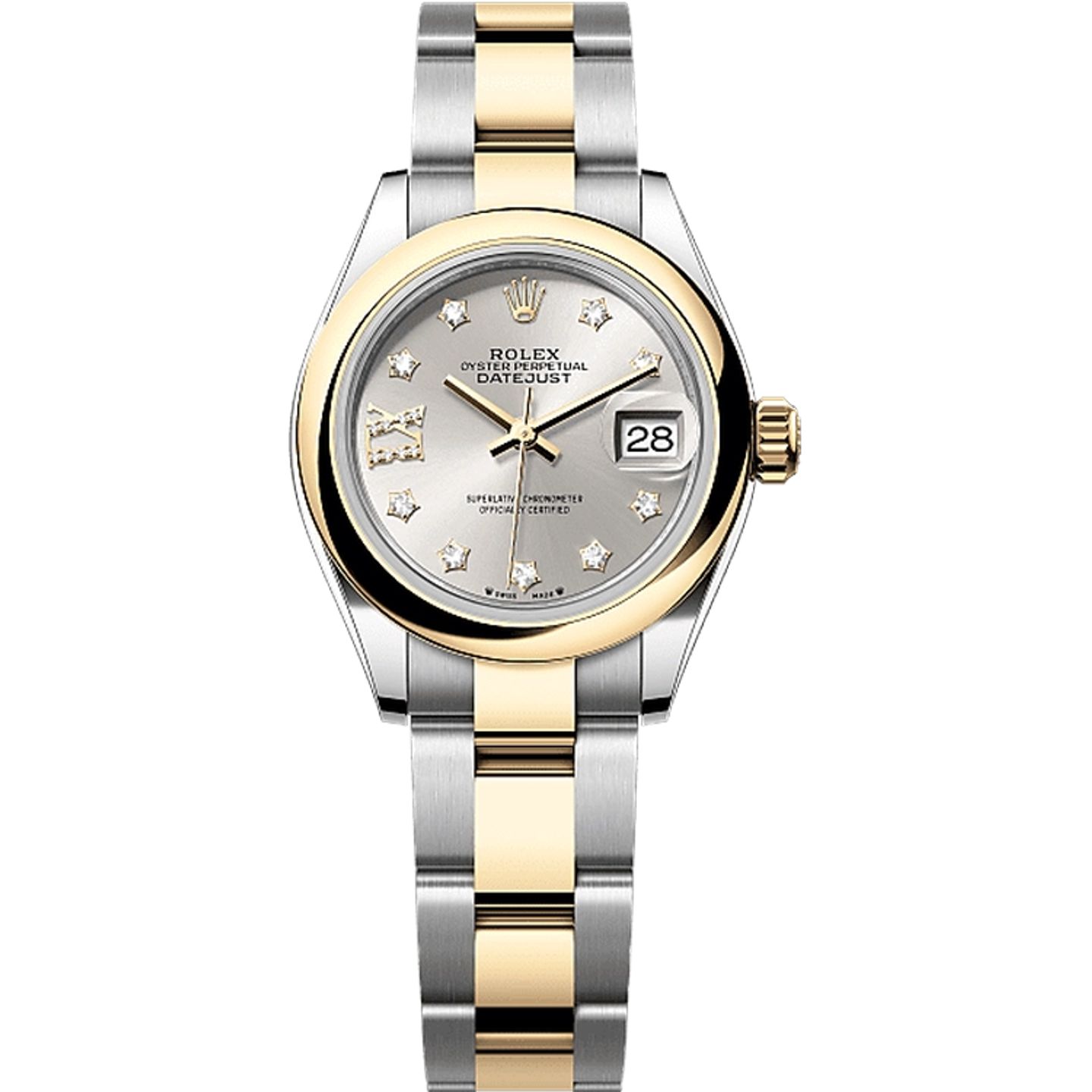 Rolex Lady-Datejust 279163 (2025) - Zilver wijzerplaat 28mm Goud/Staal (1/1)