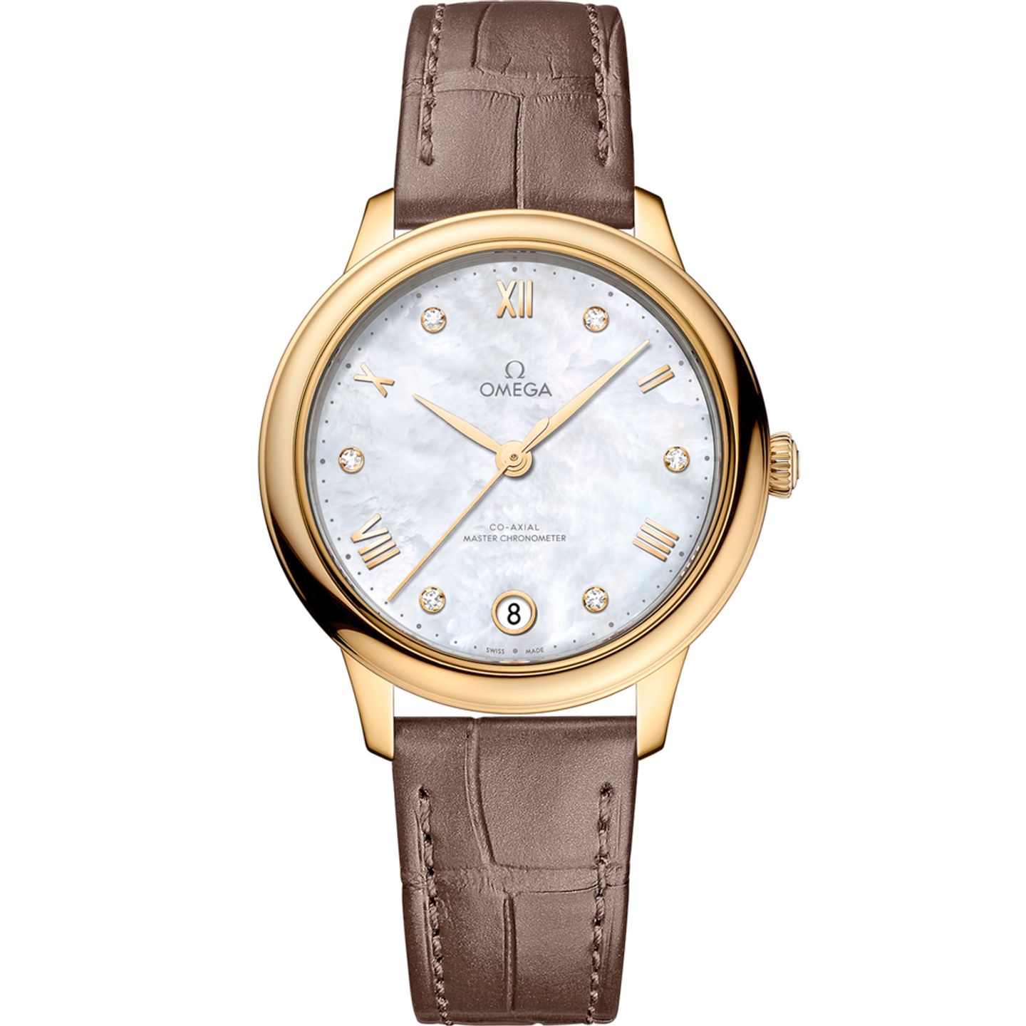 Omega De Ville 434.53.34.20.55.002 (2025) - White dial 34 mm Yellow Gold case (1/1)
