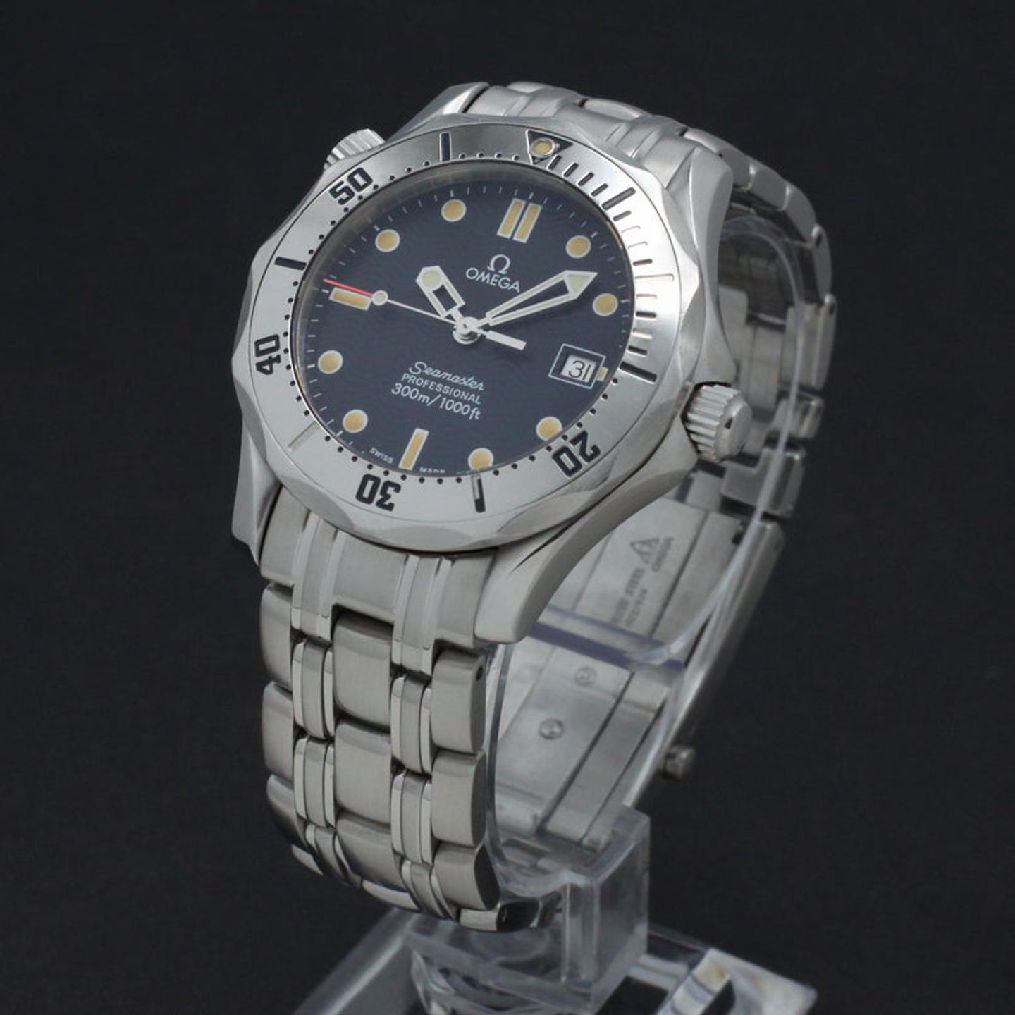 Omega Seamaster Diver 300 M 2562.80.00 (1996) - Blauw wijzerplaat 36mm Staal (5/7)