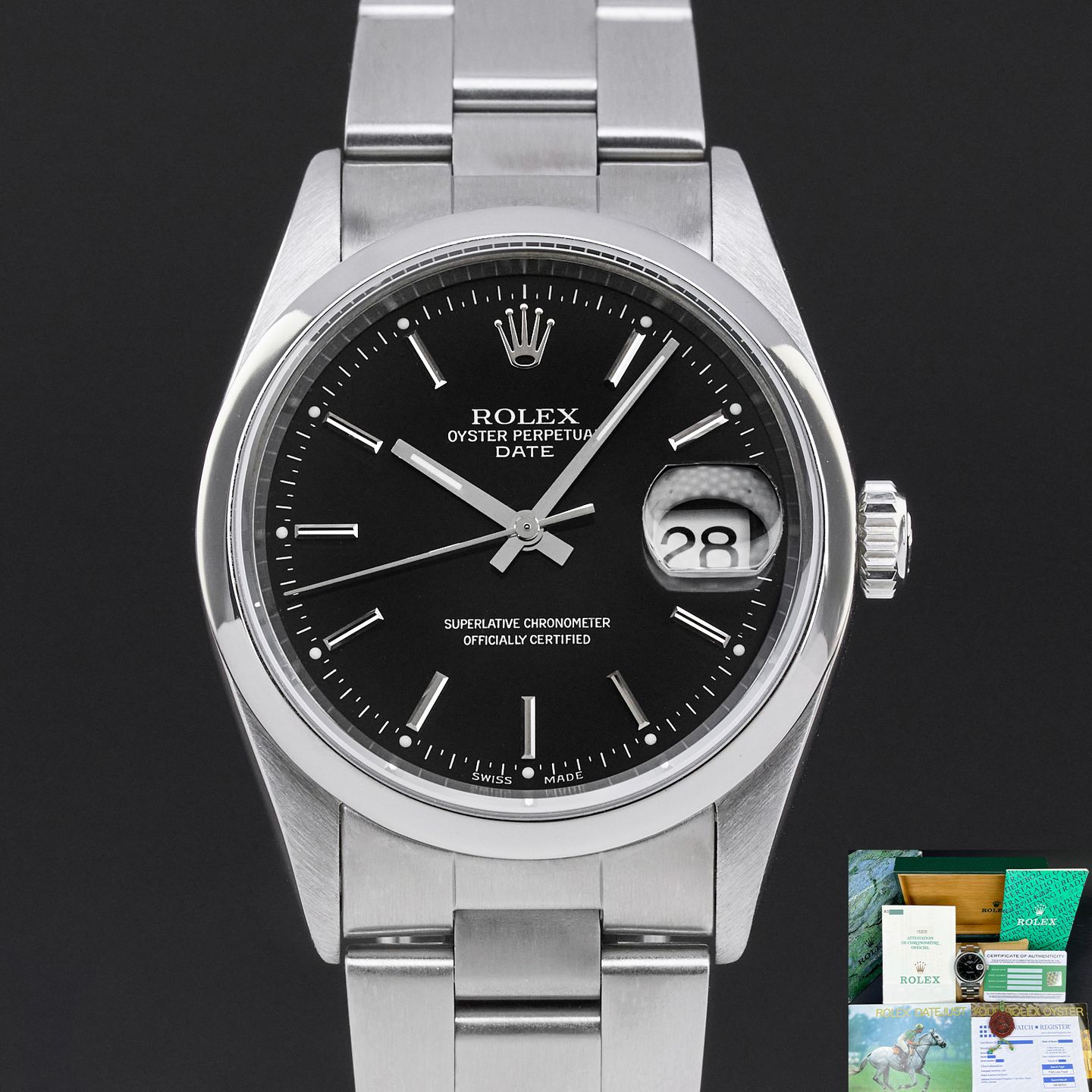 Rolex Oyster Perpetual Date 15200 (1999) - 34 mm Steel case (1/8)