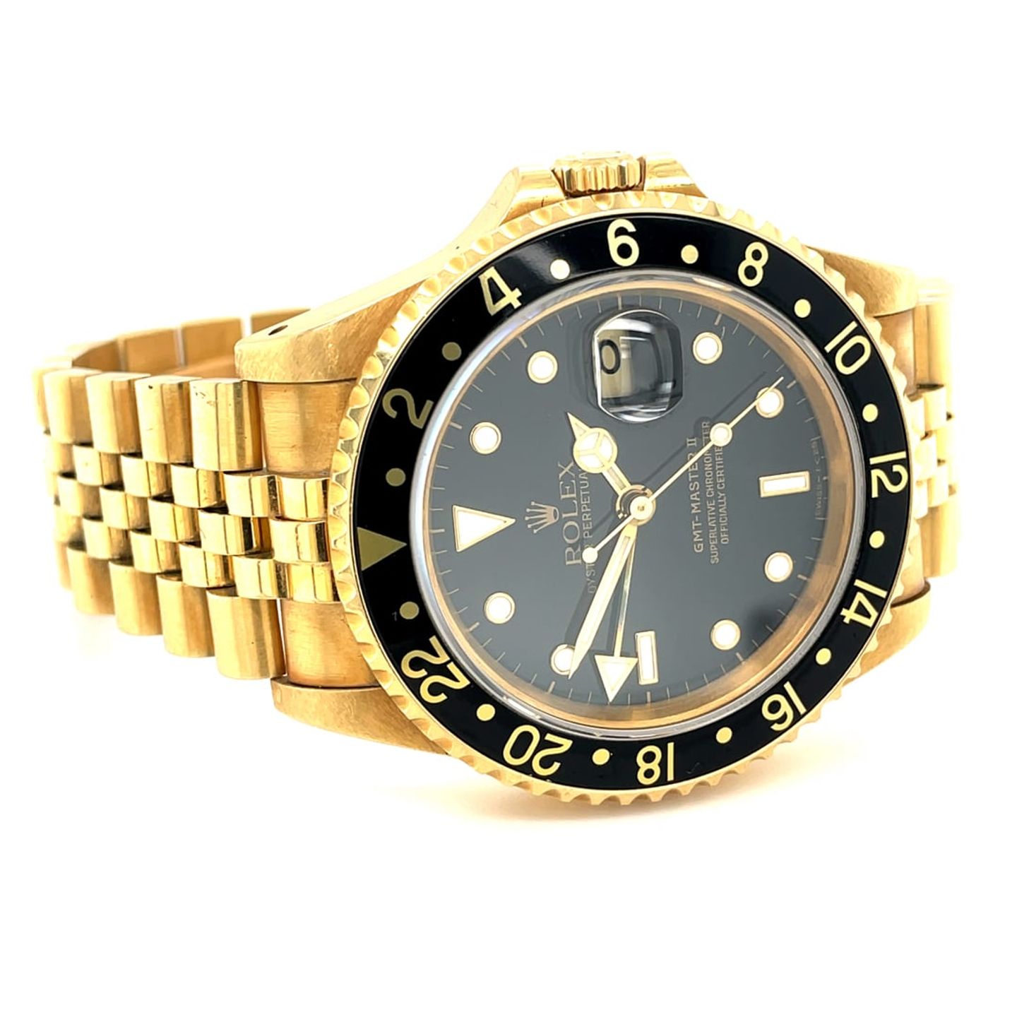 Rolex GMT-Master II 16718 (1991) - Black dial 40 mm Yellow Gold case (2/8)