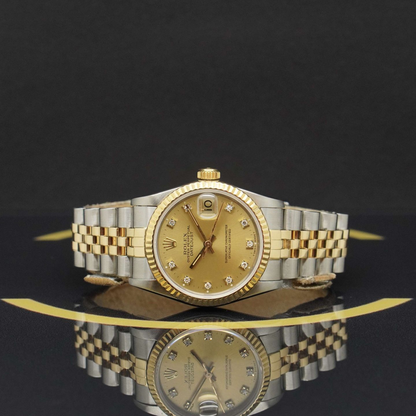 Rolex Datejust 31 68273 (1984) - Gold dial 31 mm Gold/Steel case (4/7)