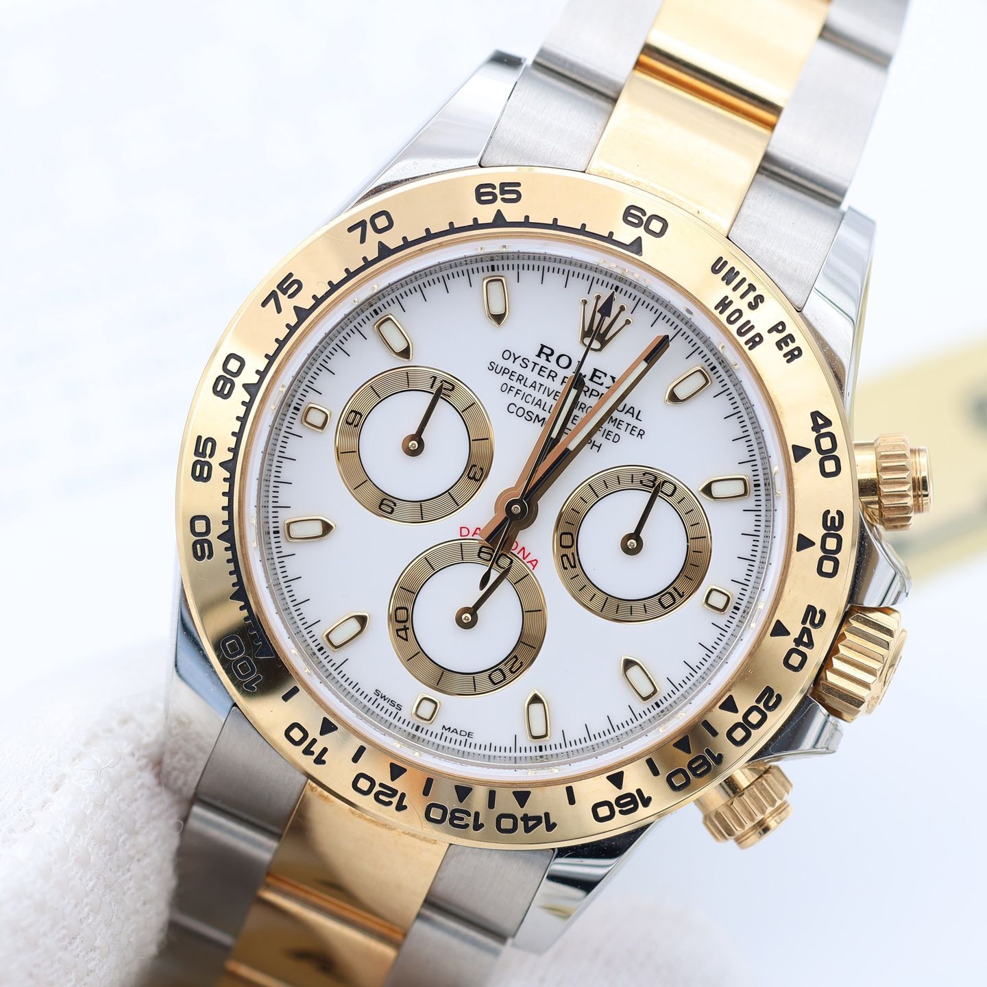 Rolex Daytona 116503 (Onbekend (willekeurig serienummer)) - Wit wijzerplaat 40mm Goud/Staal (6/8)