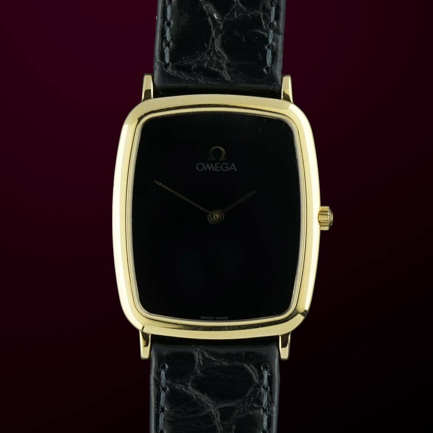 Omega De Ville 195.0076.2 (1991) - Zwart wijzerplaat 26mm Goud/Staal (1/8)