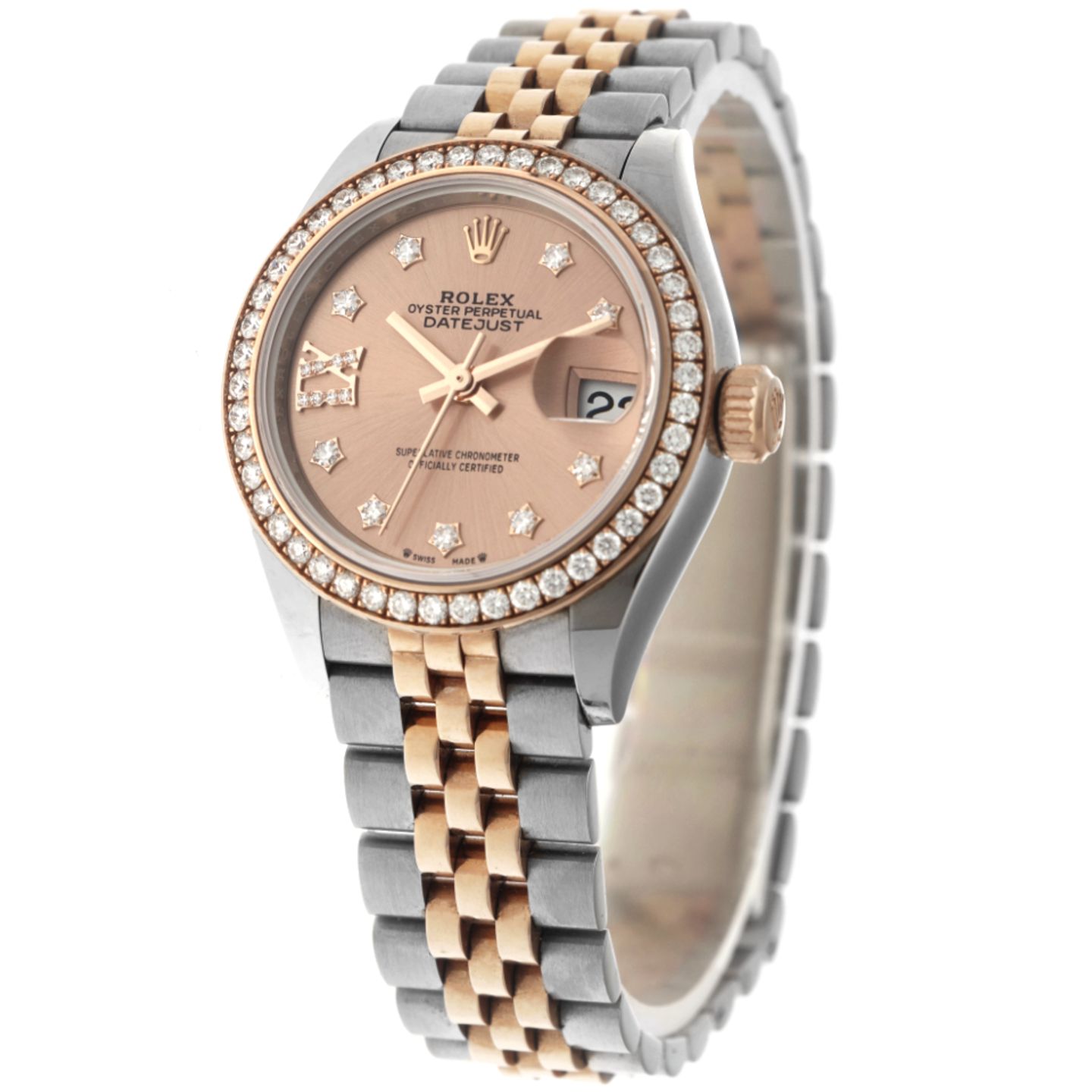 Rolex Lady-Datejust 279381RBR (2022) - Pink dial 28 mm Gold/Steel case (2/4)