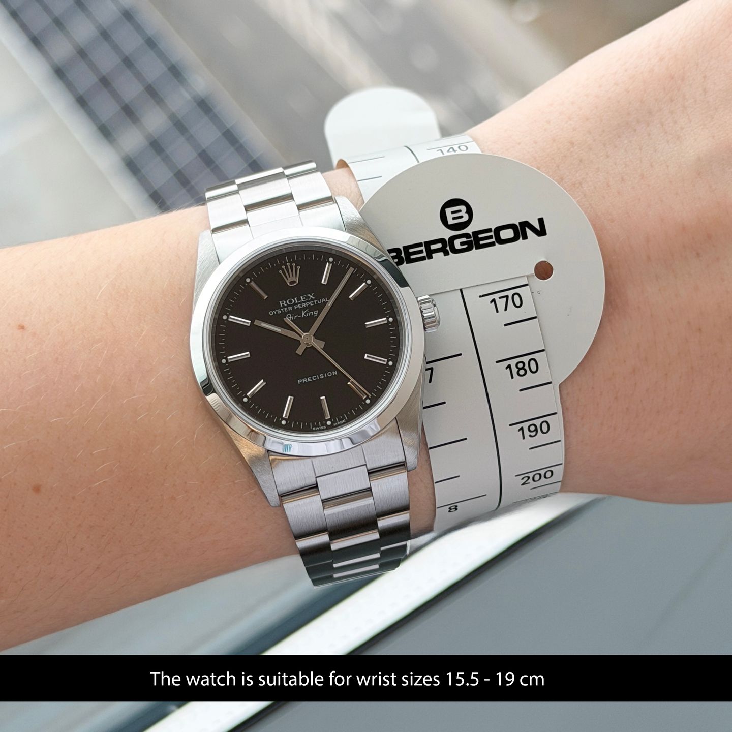 Rolex Air-King 14000 (1999) - Zwart wijzerplaat 34mm Staal (2/8)