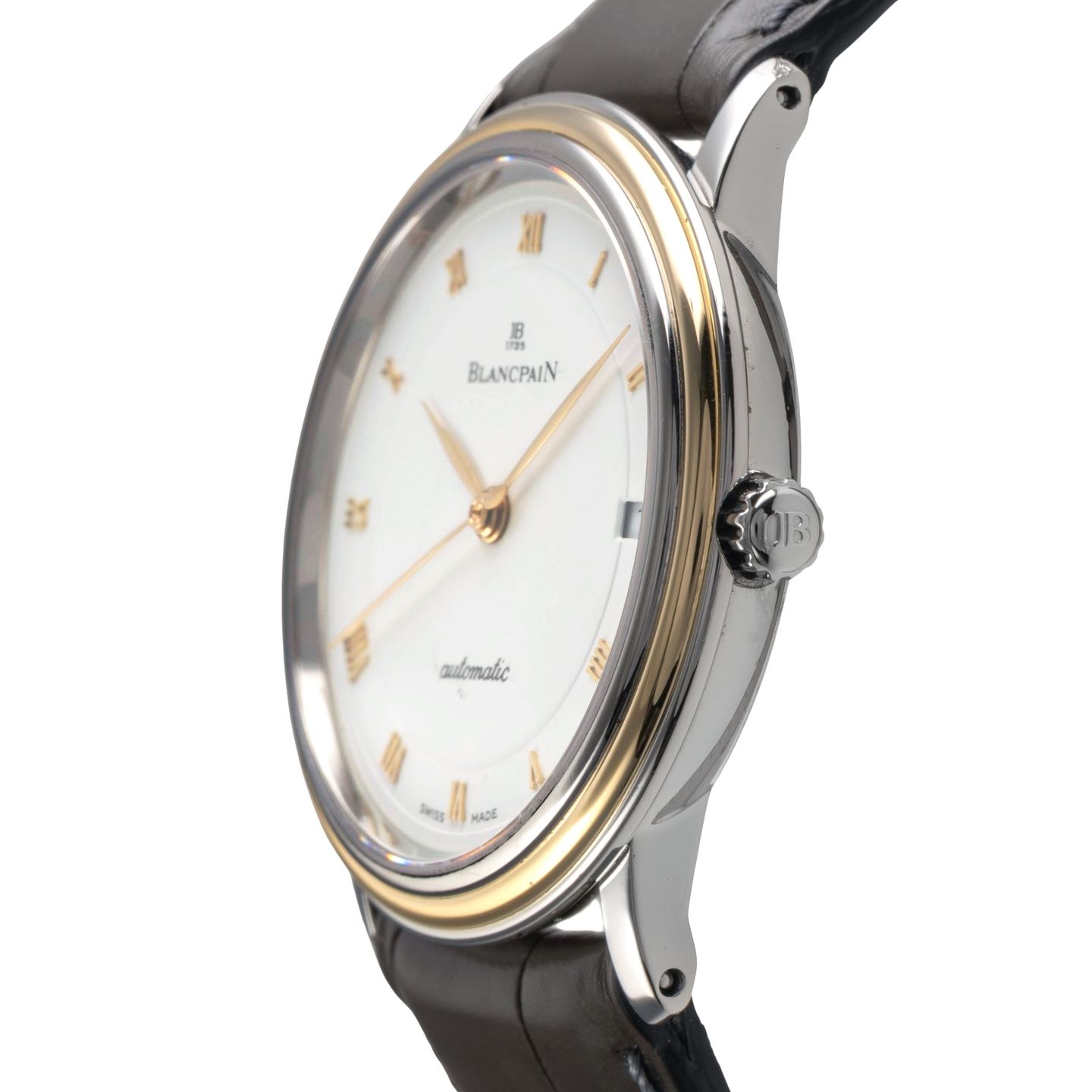 Blancpain Villeret 1195-1318 (1995) - Wit wijzerplaat 34mm Goud/Staal (6/8)