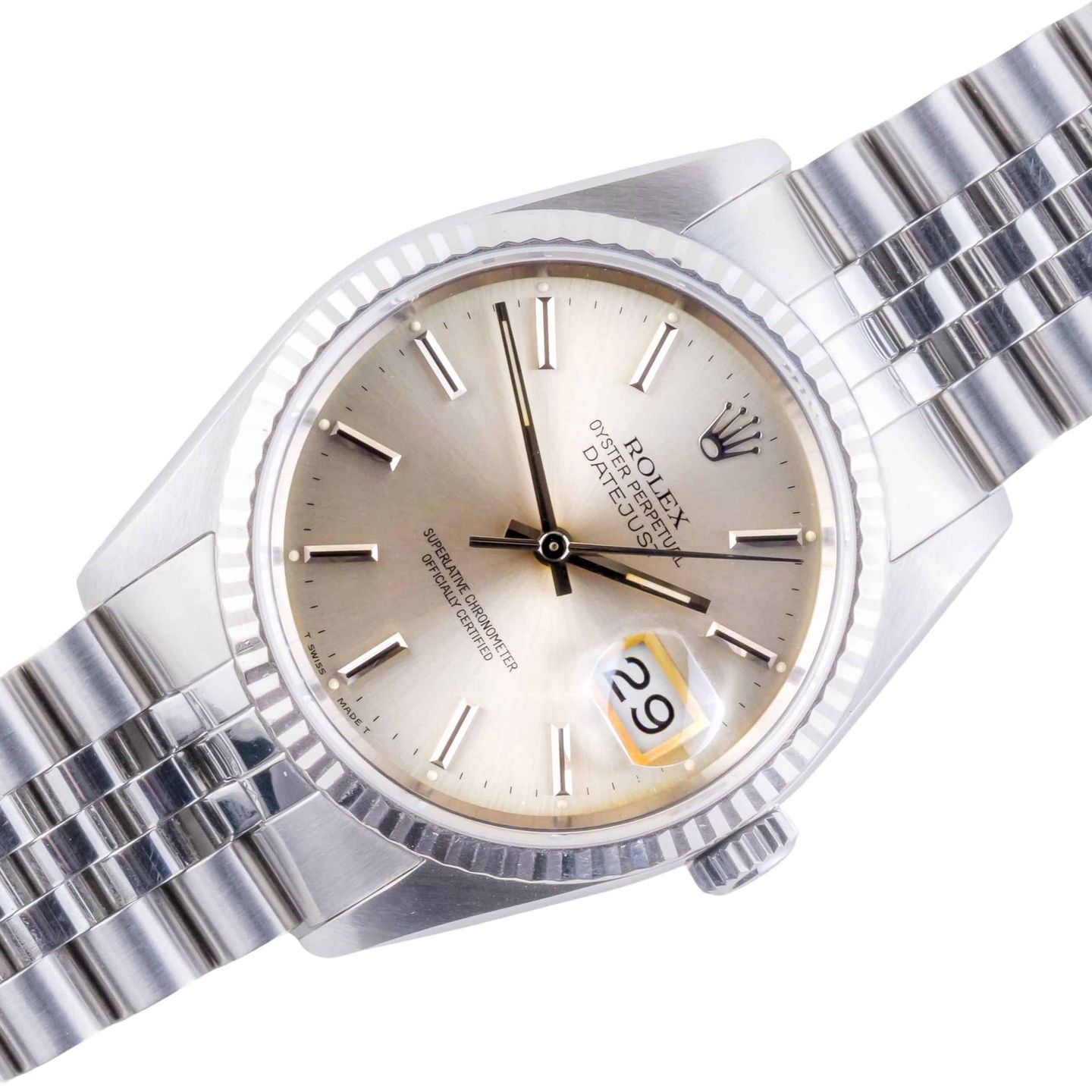 Rolex Datejust 36 16234 (1991) - Silver dial 36 mm Steel case (1/8)