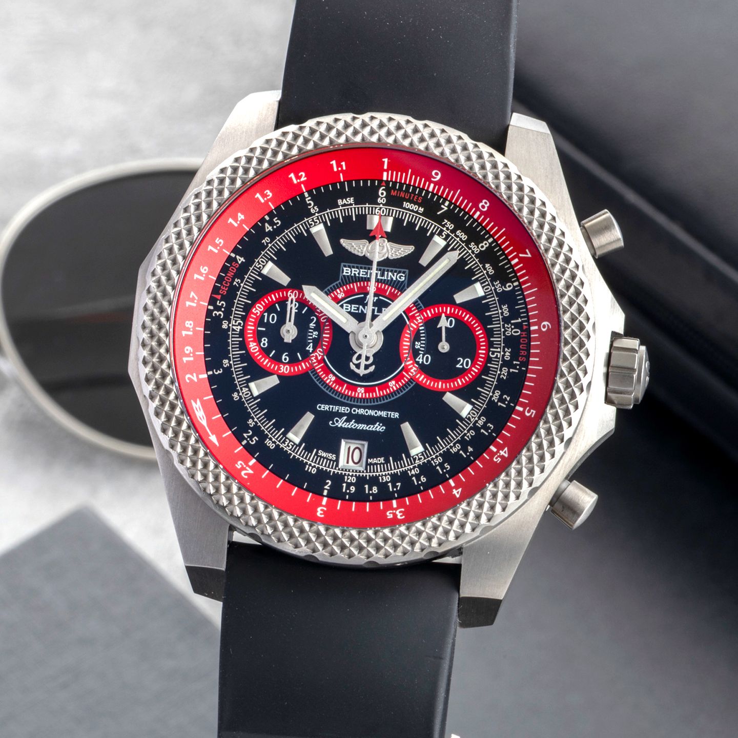 Breitling Bentley Supersports E27365 (Unknown (random serial)) - Black dial 49 mm Titanium case (3/8)