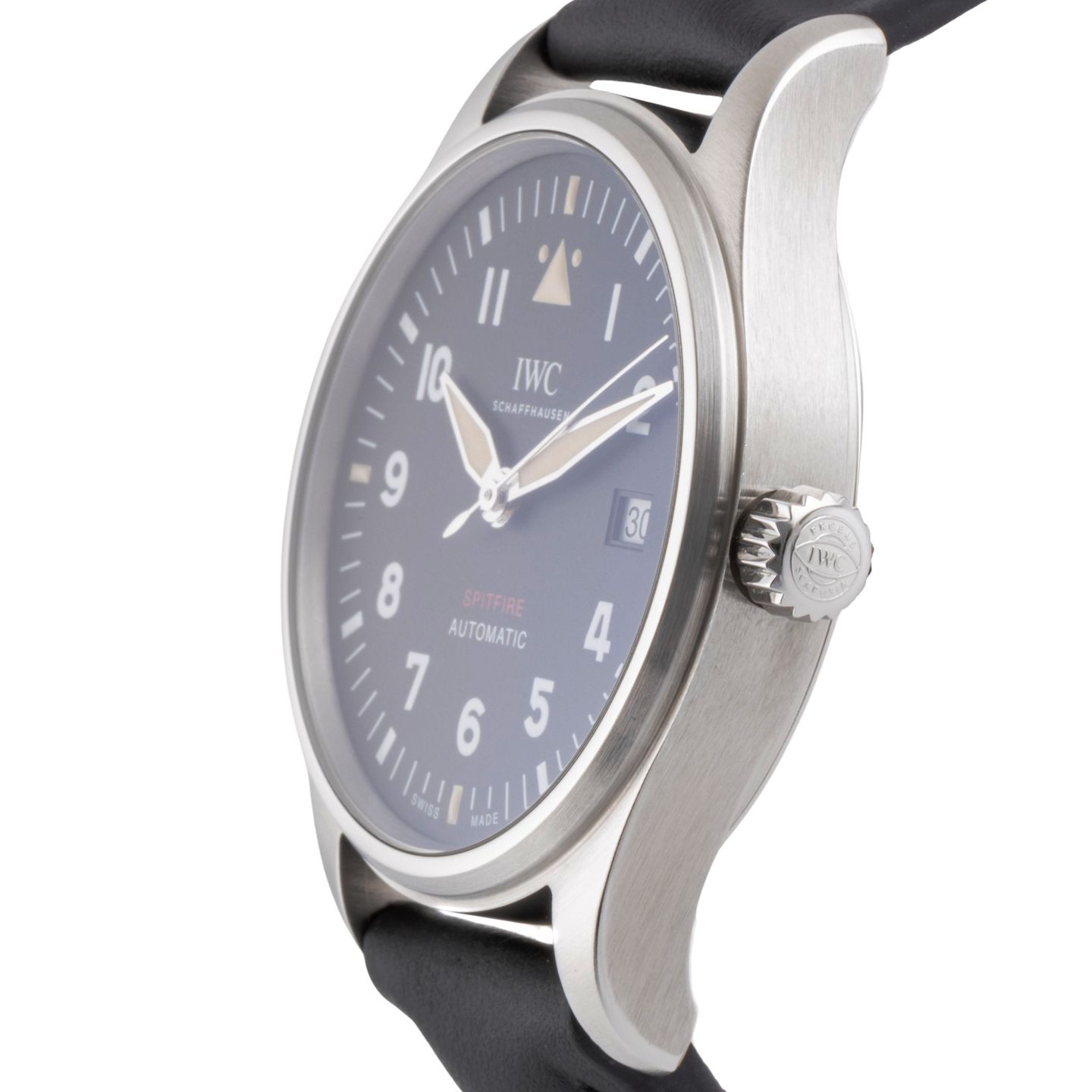 IWC Pilot IW326803 (Onbekend (willekeurig serienummer)) - Zwart wijzerplaat 39mm Staal (6/8)