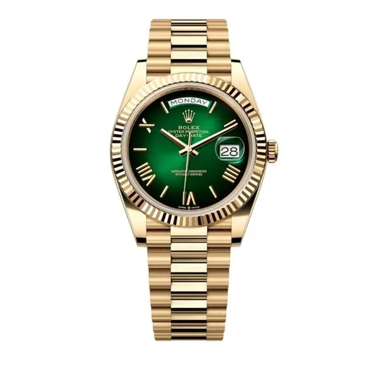 Rolex Day-Date 40 228238 (2024) - Green dial 40 mm Yellow Gold case (4/6)