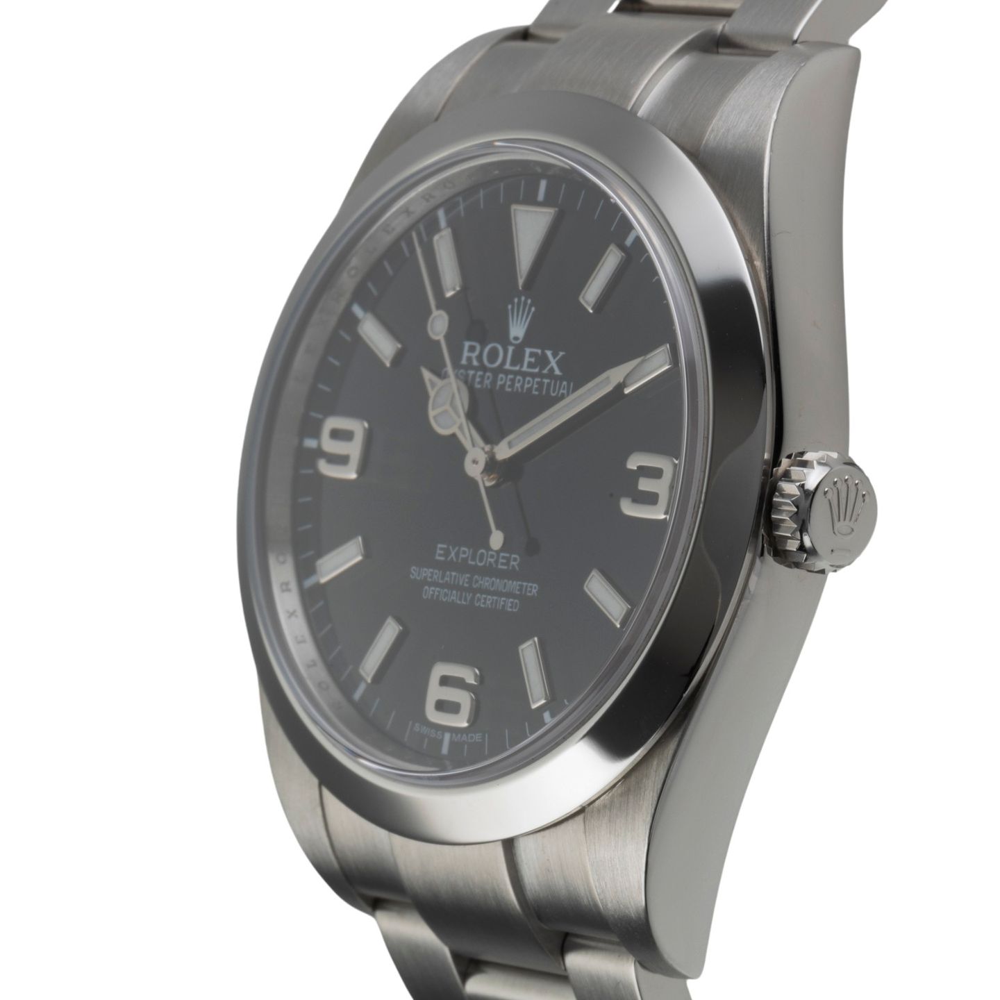 Rolex Explorer 214270 (Onbekend (willekeurig serienummer)) - Zwart wijzerplaat 39mm Staal (7/8)