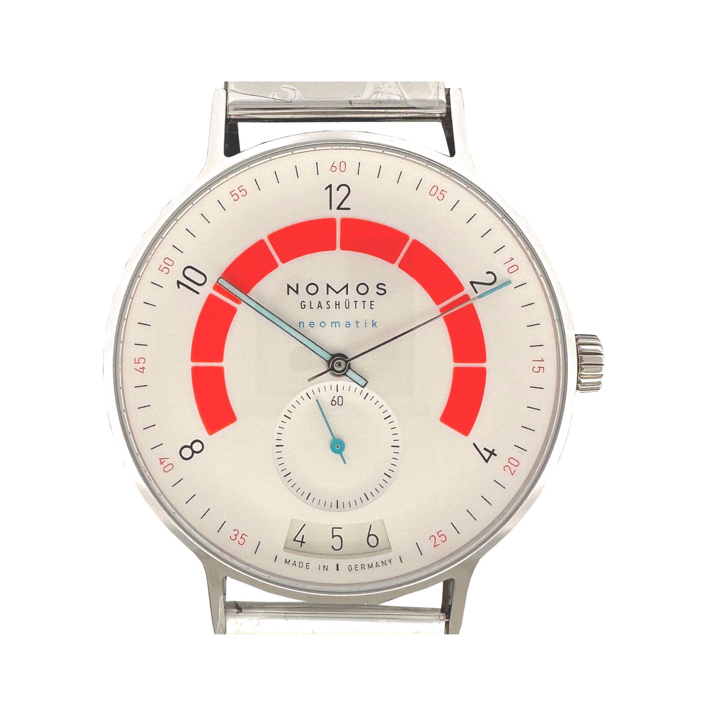 NOMOS Autobahn 1301.S1 (2022) - Wit wijzerplaat 41mm Staal (1/8)