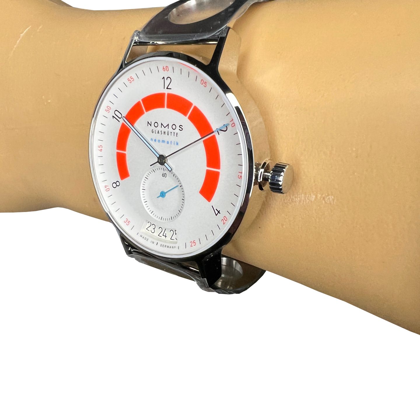 NOMOS Autobahn 1301.S1 (2022) - Wit wijzerplaat 41mm Staal (5/8)