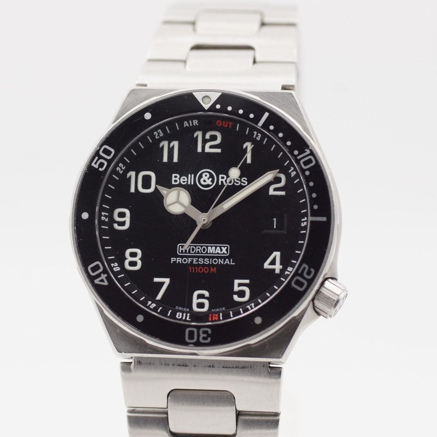 Bell & Ross Unknown HYDROMAX-S-B (2003) - Zwart wijzerplaat 40mm Staal (4/8)
