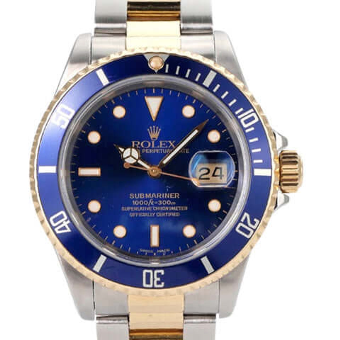 Rolex Submariner Date 16613 (1994) - 40 mm Gold/Steel case (1/8)