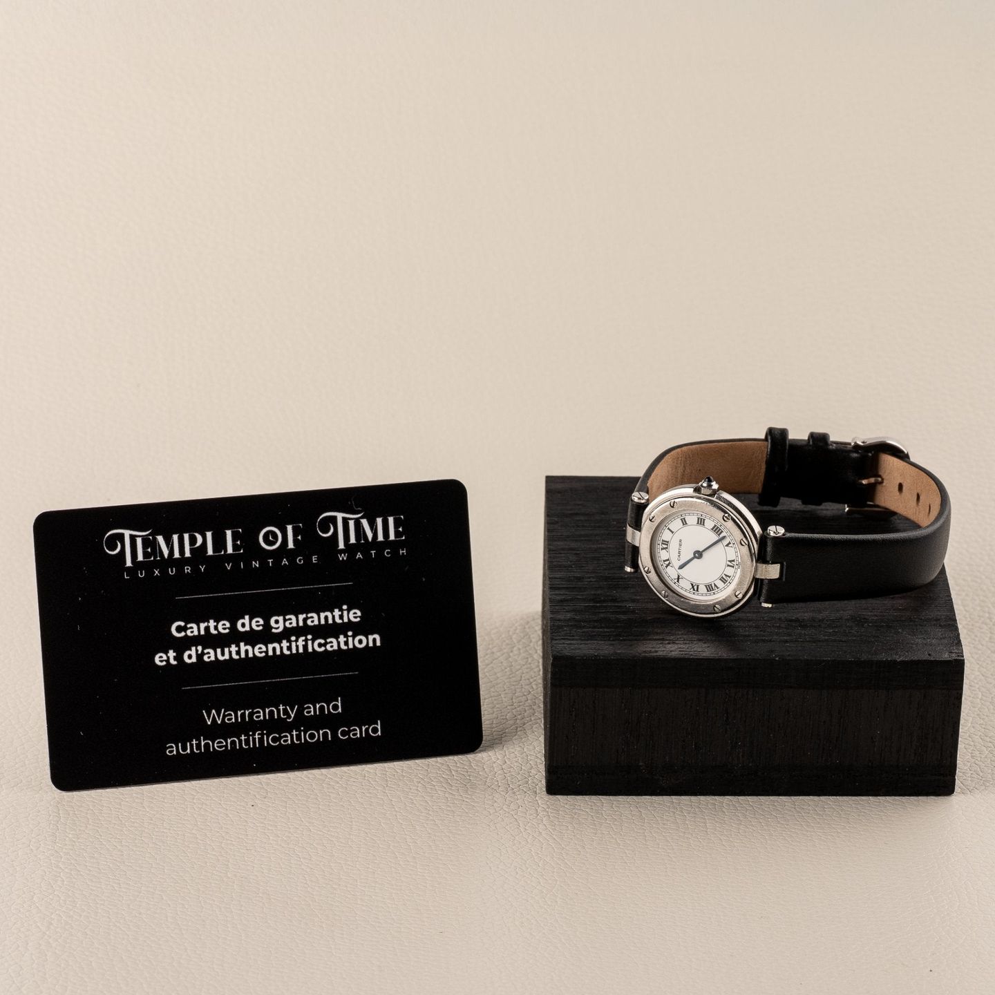 Cartier Santos 8192 (Unknown (random serial)) - Black dial 33 mm Steel case (6/8)
