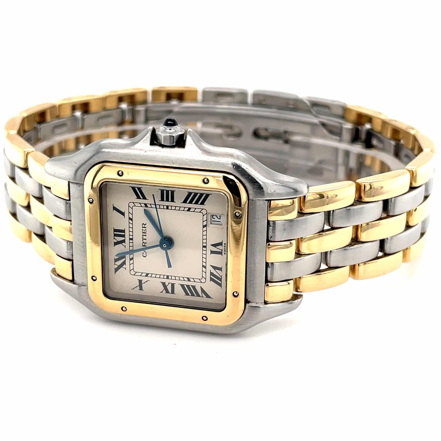 Cartier Panthère 183949 (1990) - White dial 27 mm Gold/Steel case (8/8)