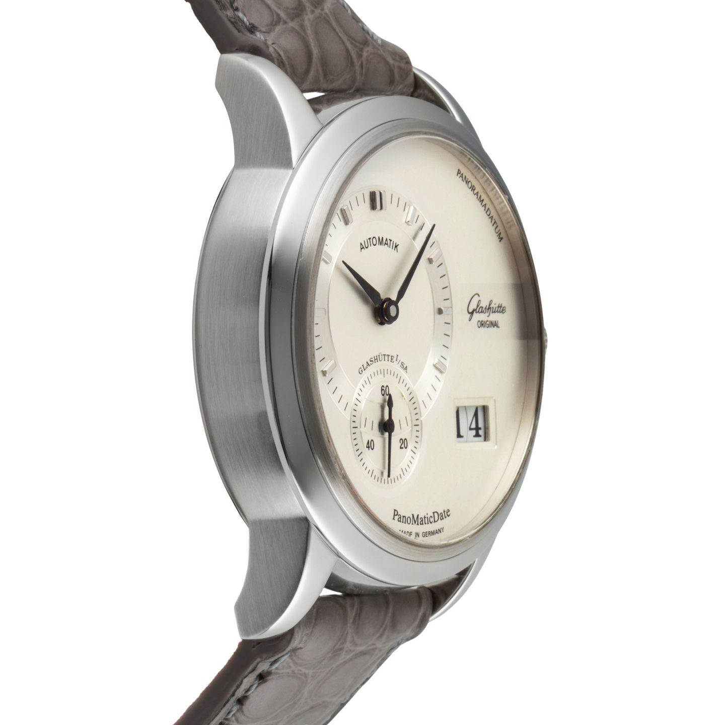 Glashütte Original PanoMaticDate 1-90-01-02-02-04 (2008) - Silver dial 40 mm Steel case (7/8)