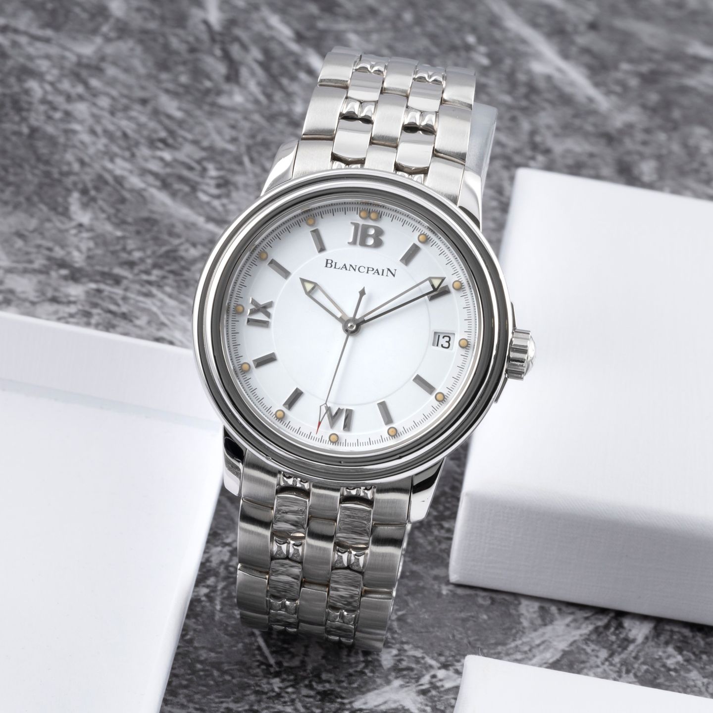 Blancpain Léman Ultra Slim 2100-1127-11 (1995) - Wit wijzerplaat 39mm Staal (1/8)