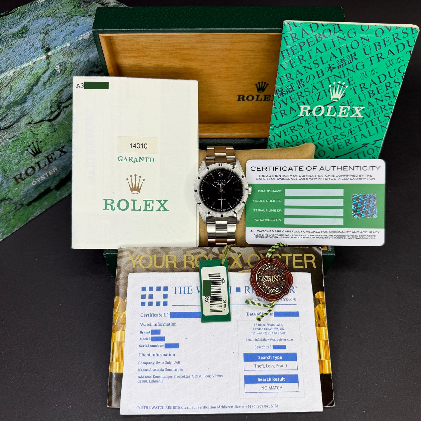 Rolex Air-King 14010 (1999) - 34mm Staal (4/8)