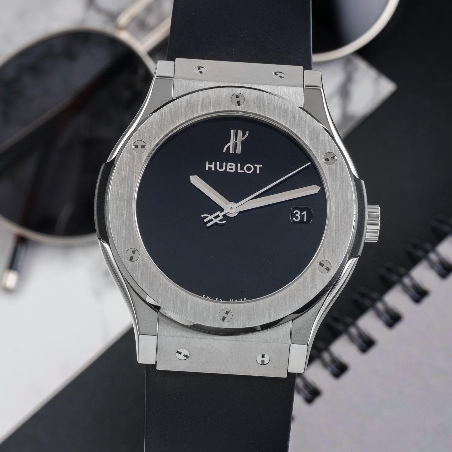 Hublot Classic Fusion 511.NX.1270.RX.MDM40 (Unknown (random serial)) - Black dial 45 mm Titanium case (3/8)