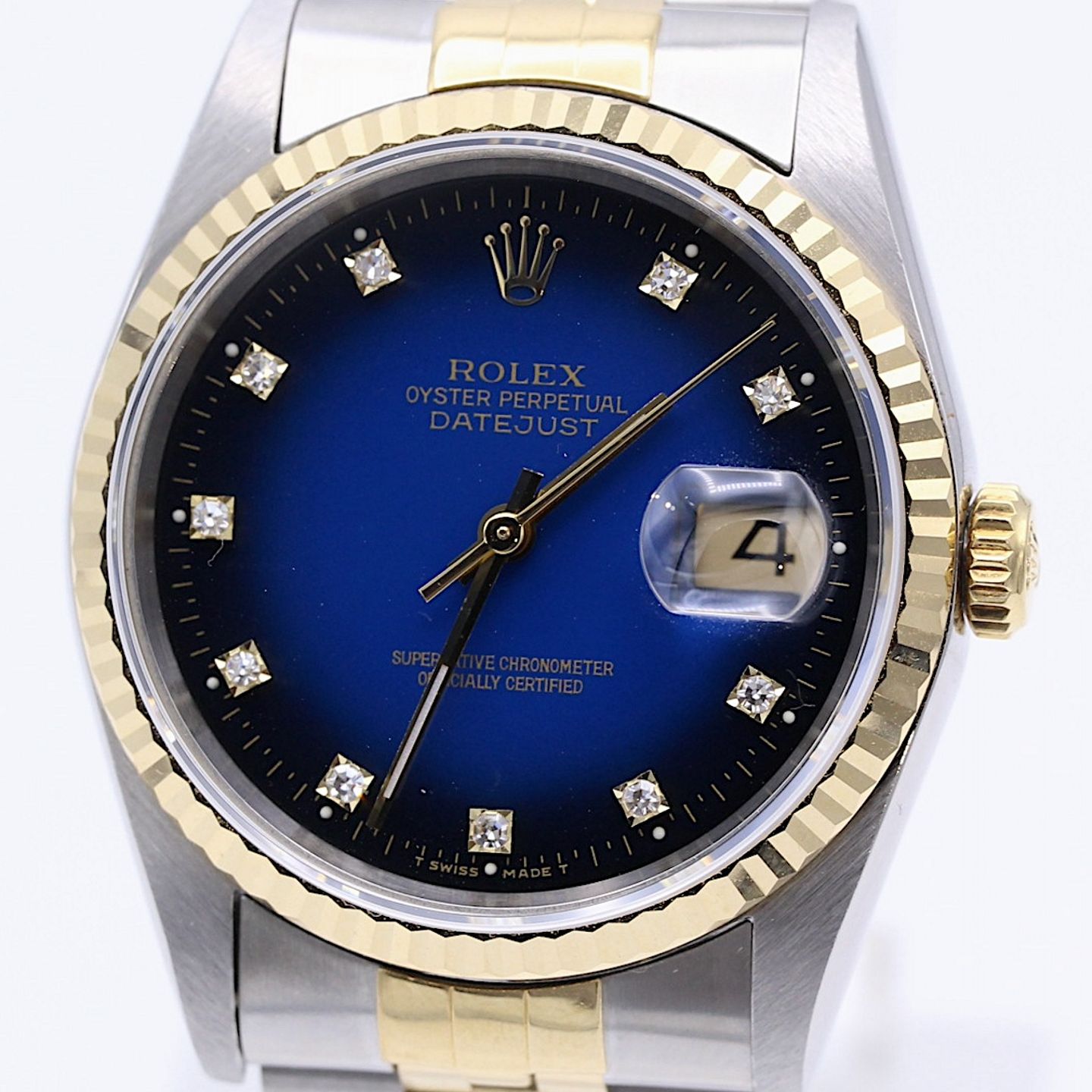 Rolex Datejust 36 16233 (1994) - Blue dial 36 mm Gold/Steel case (5/8)
