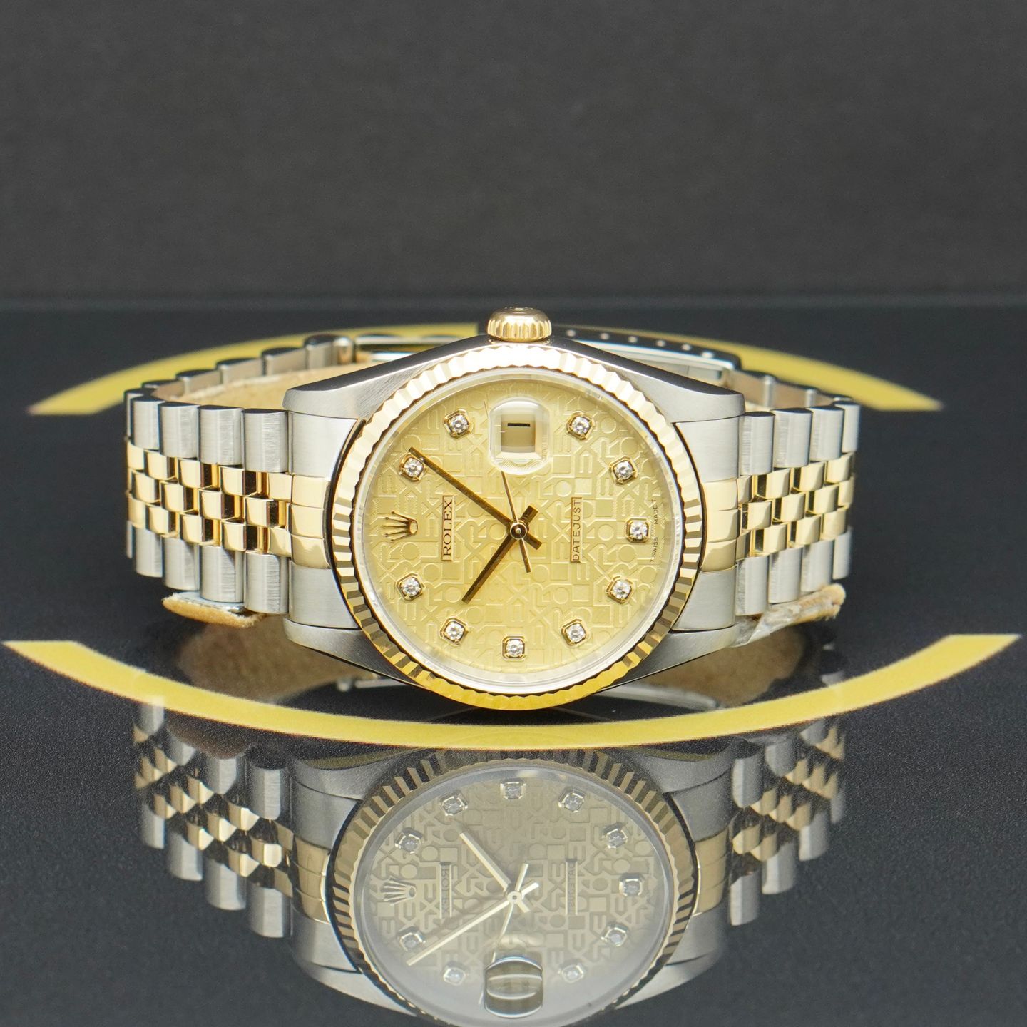 Rolex Datejust 36 16233 (1995) - Gold dial 36 mm Gold/Steel case (4/7)