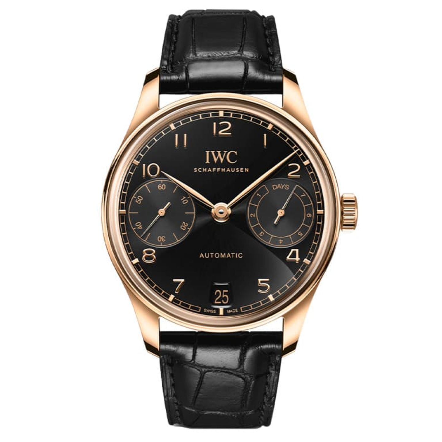 IWC Portuguese Automatic IW501707 (2024) - Zwart wijzerplaat 42mm Roségoud (1/1)