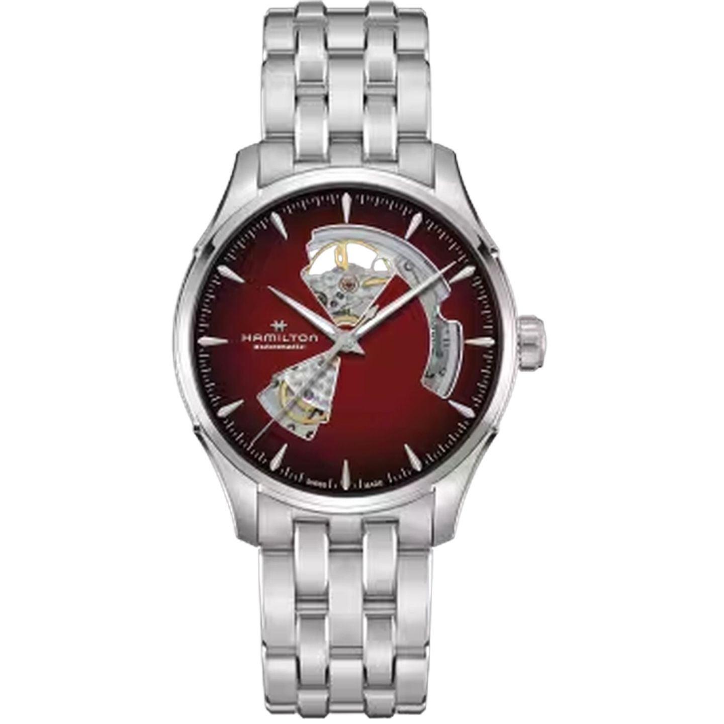 Hamilton Jazzmaster Open Heart H32675170 (2025) - Rood wijzerplaat 40mm Staal (1/1)