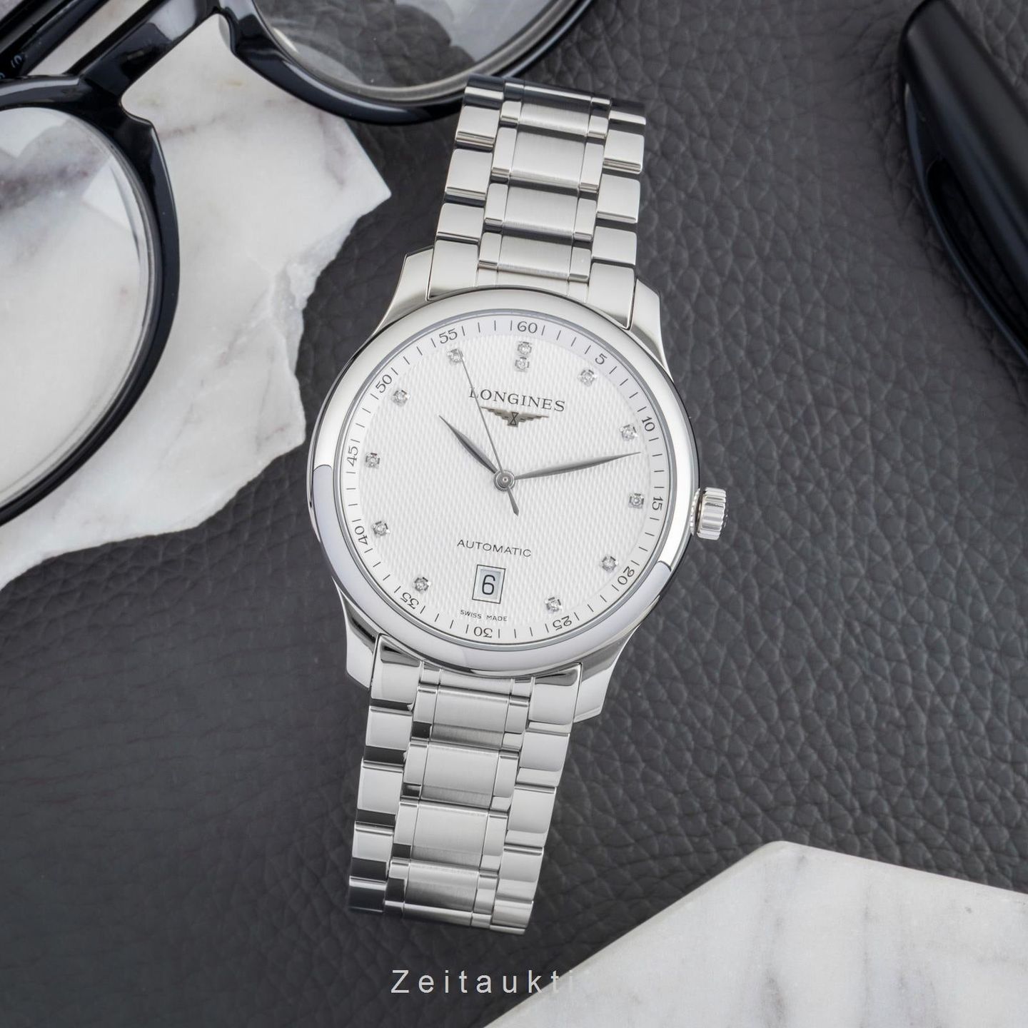 Longines Master Collection L2.628.4.77.6 (Onbekend (willekeurig serienummer)) - Wit wijzerplaat 39mm Staal (3/8)