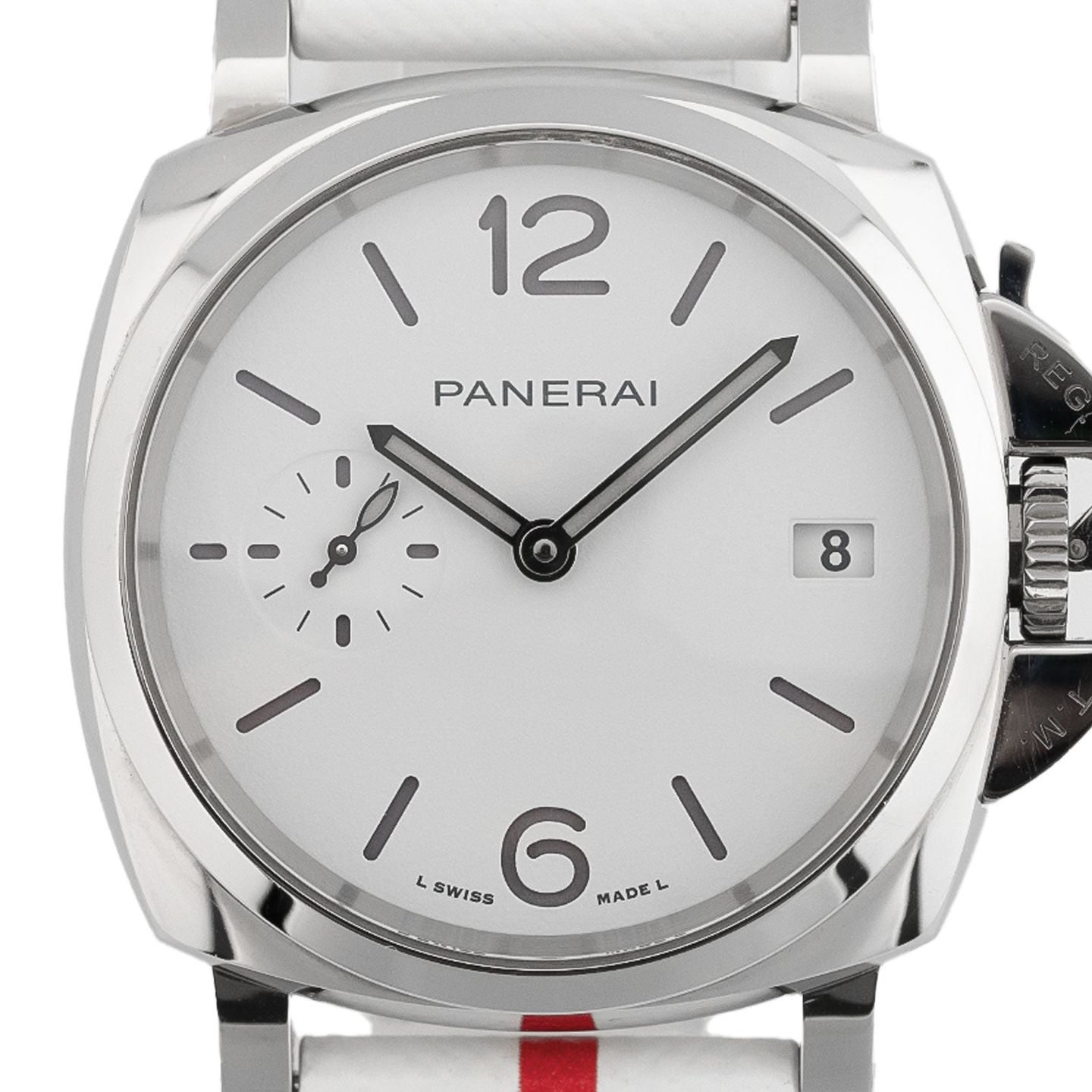 Panerai Luminor Due Luna PAM01306 (2022) - Wit wijzerplaat 38mm Staal (2/4)