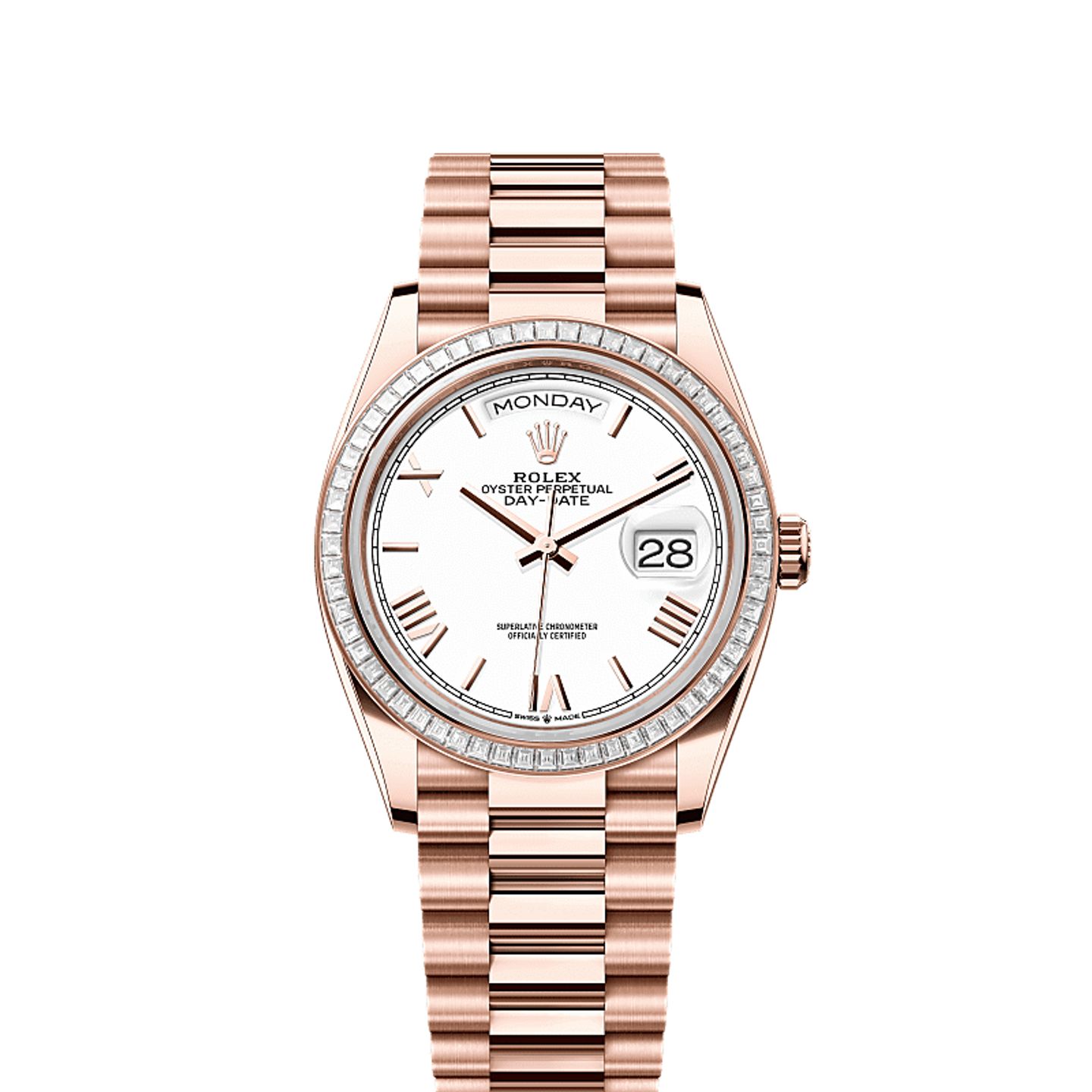 Rolex Day-Date 36 128395TBR (2025) - Wit wijzerplaat 36mm Roségoud (1/1)