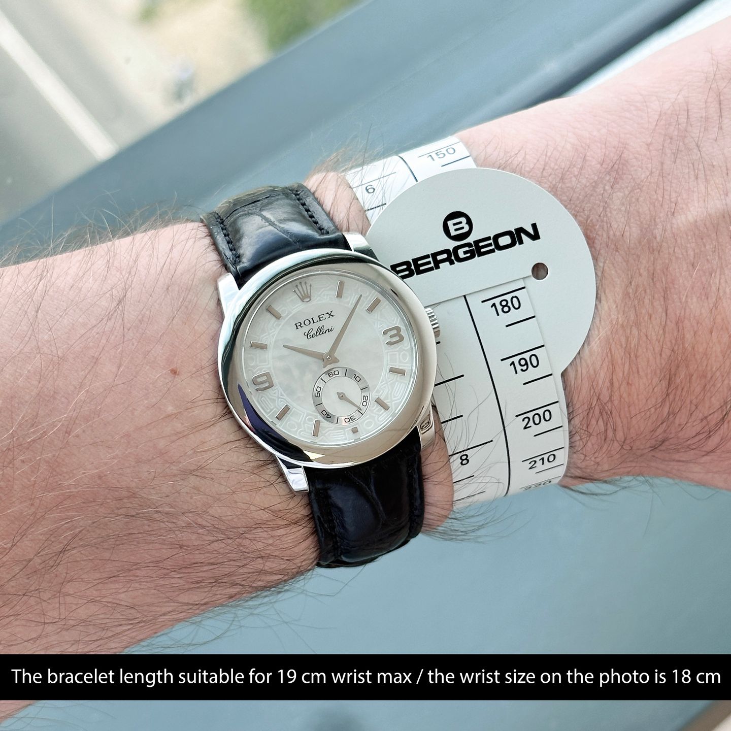 Rolex Cellini 5240 (2001) - White dial 35 mm Platinum case (2/8)