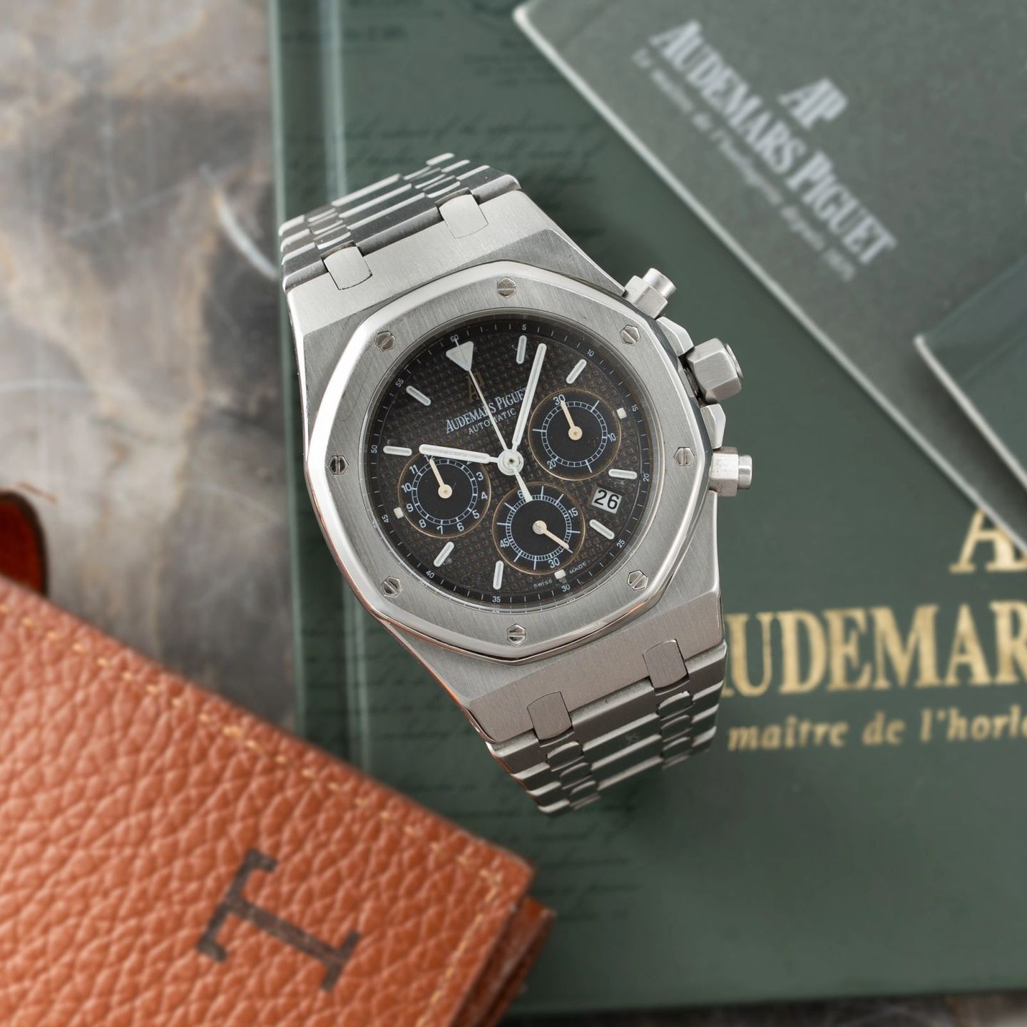 Audemars Piguet Royal Oak Chronograph 25860ST.OO.1110ST.02 (2002) - Blue dial 39 mm Steel case (3/8)
