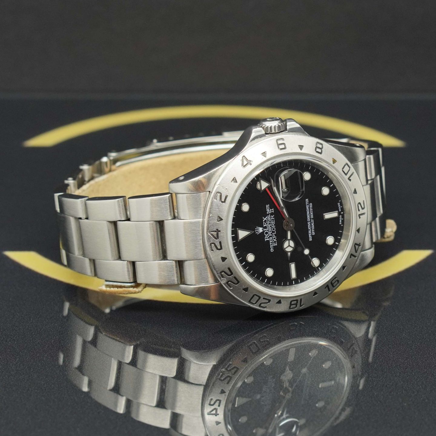 Rolex Explorer II 16570 (2001) - Zwart wijzerplaat 40mm Staal (5/7)