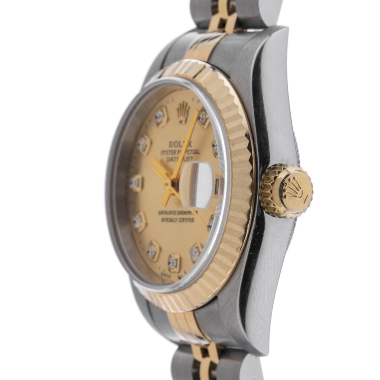 Rolex Lady-Datejust 69173 (1995) - Champagne dial 26 mm Gold/Steel case (3/6)