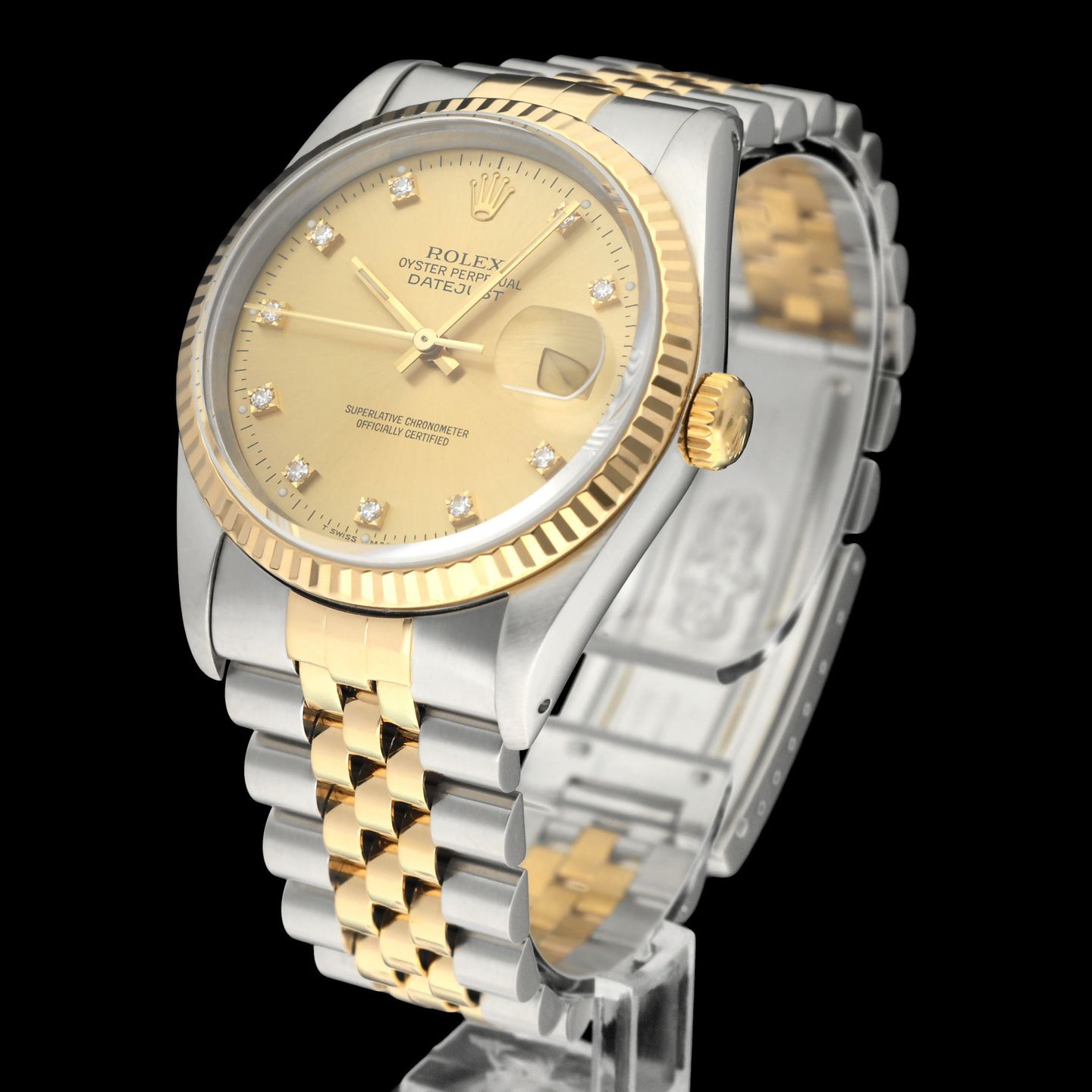 Rolex Datejust 36 16233G (1991) - 36 mm Gold/Steel case (2/8)