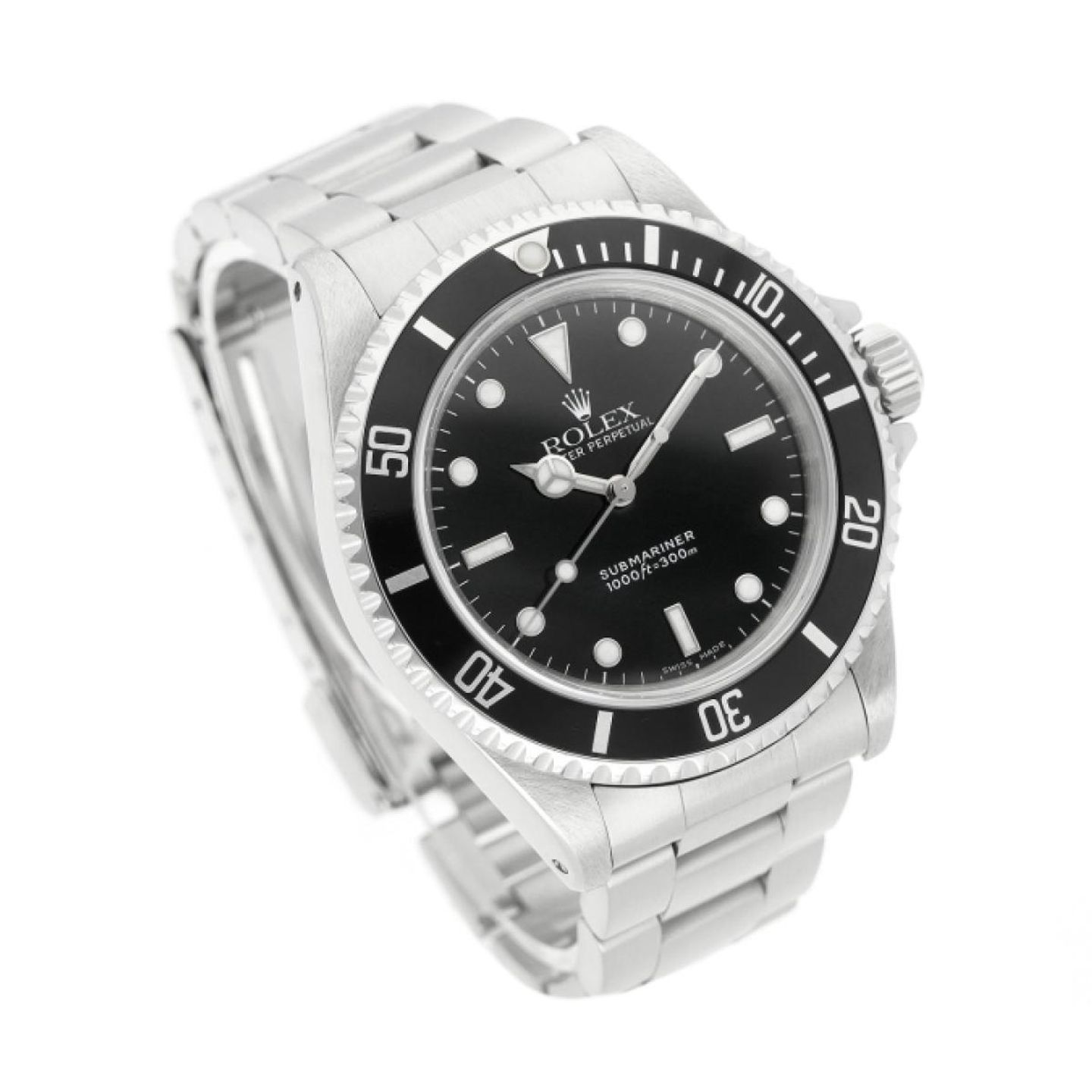 Rolex Submariner No Date 14060 (1999) - Black dial 40 mm Steel case (3/4)