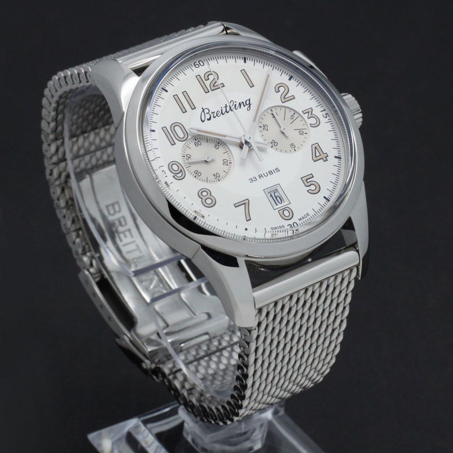 Breitling Transocean Chronograph 1915 AB141112/G799 (2019) - Silver dial 43 mm Steel case (4/7)