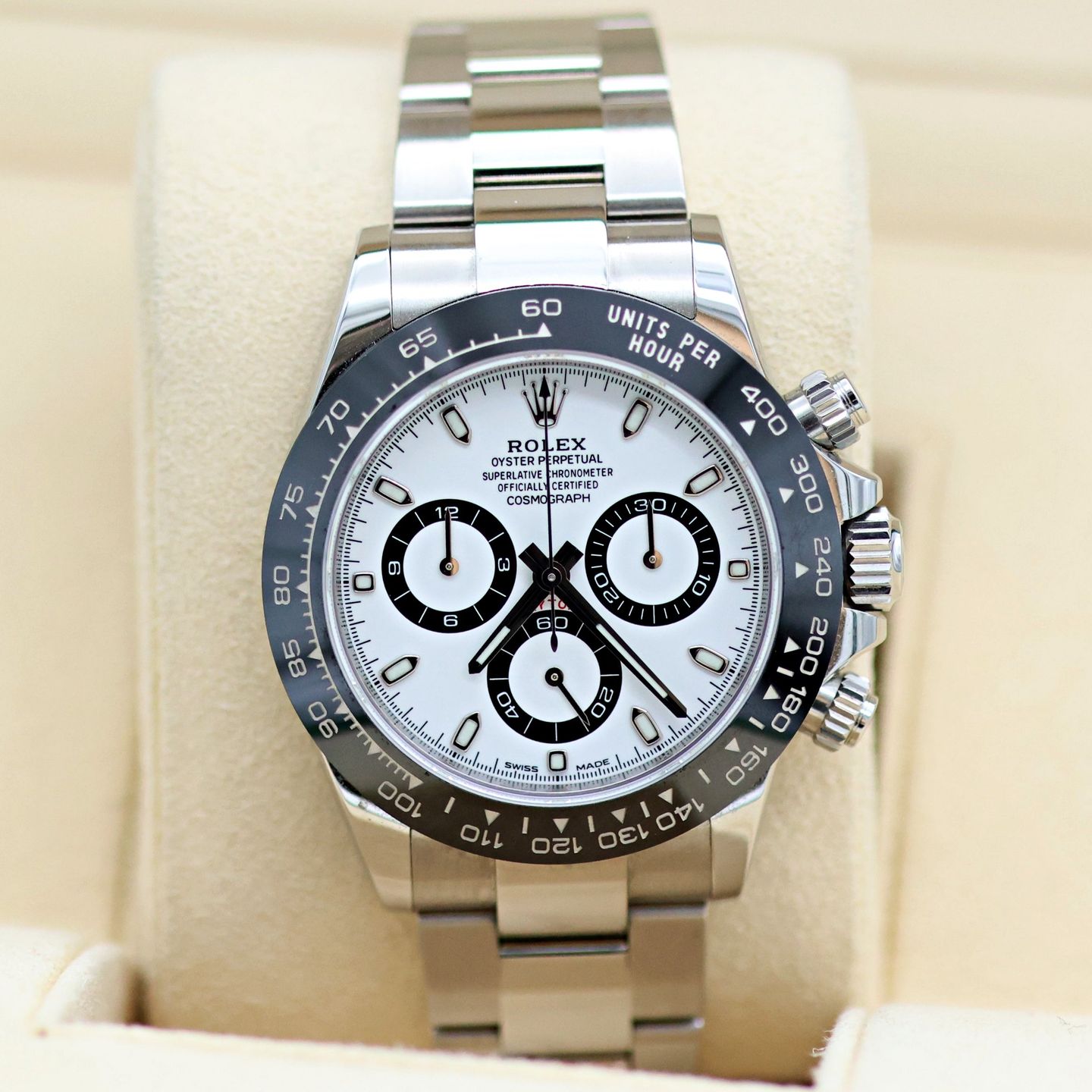 Rolex Daytona 116500LN (Unknown (random serial)) - White dial 40 mm Steel case (1/8)